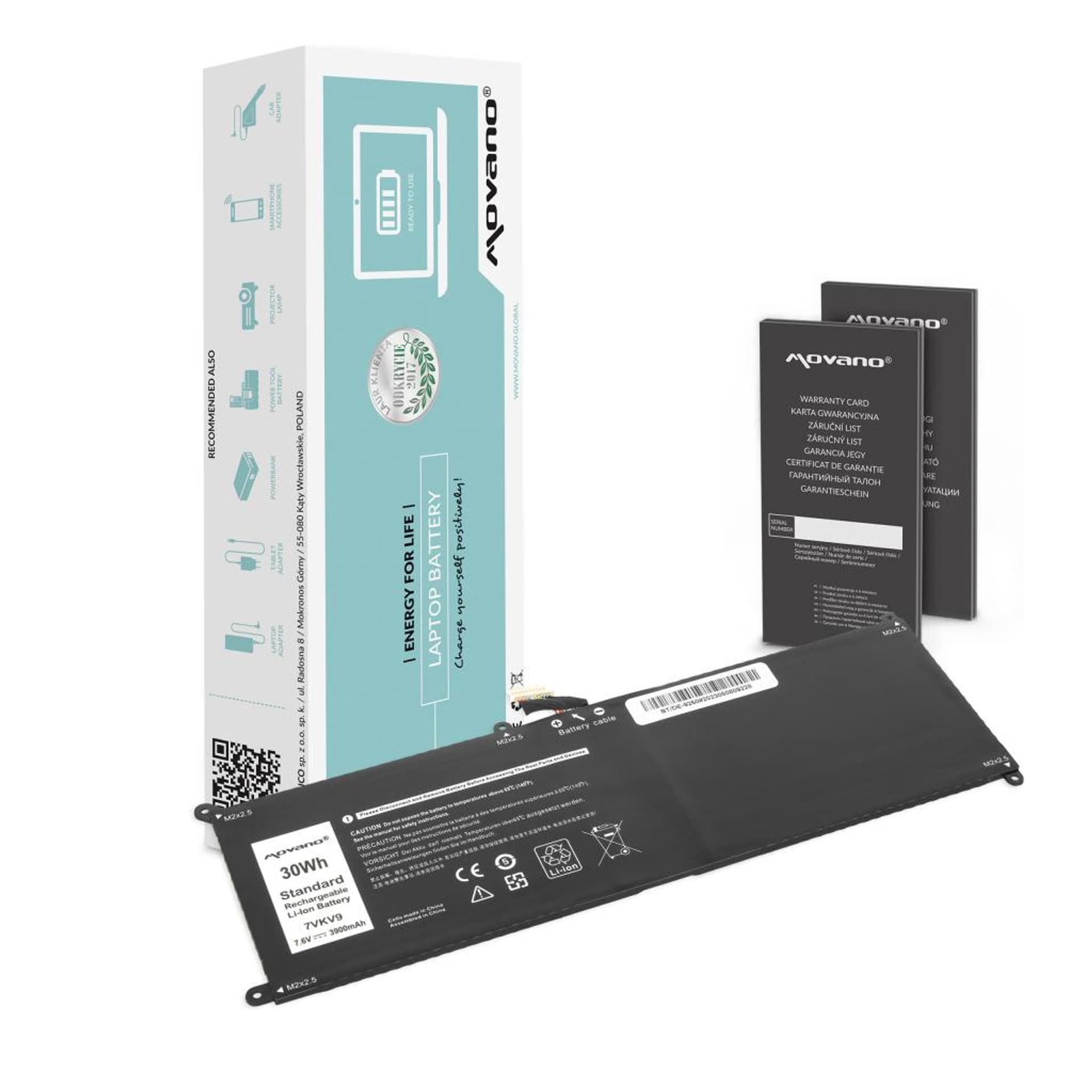 

Bateria Movano do Dell Latitude 12 (7275), XPS 12 (9250)