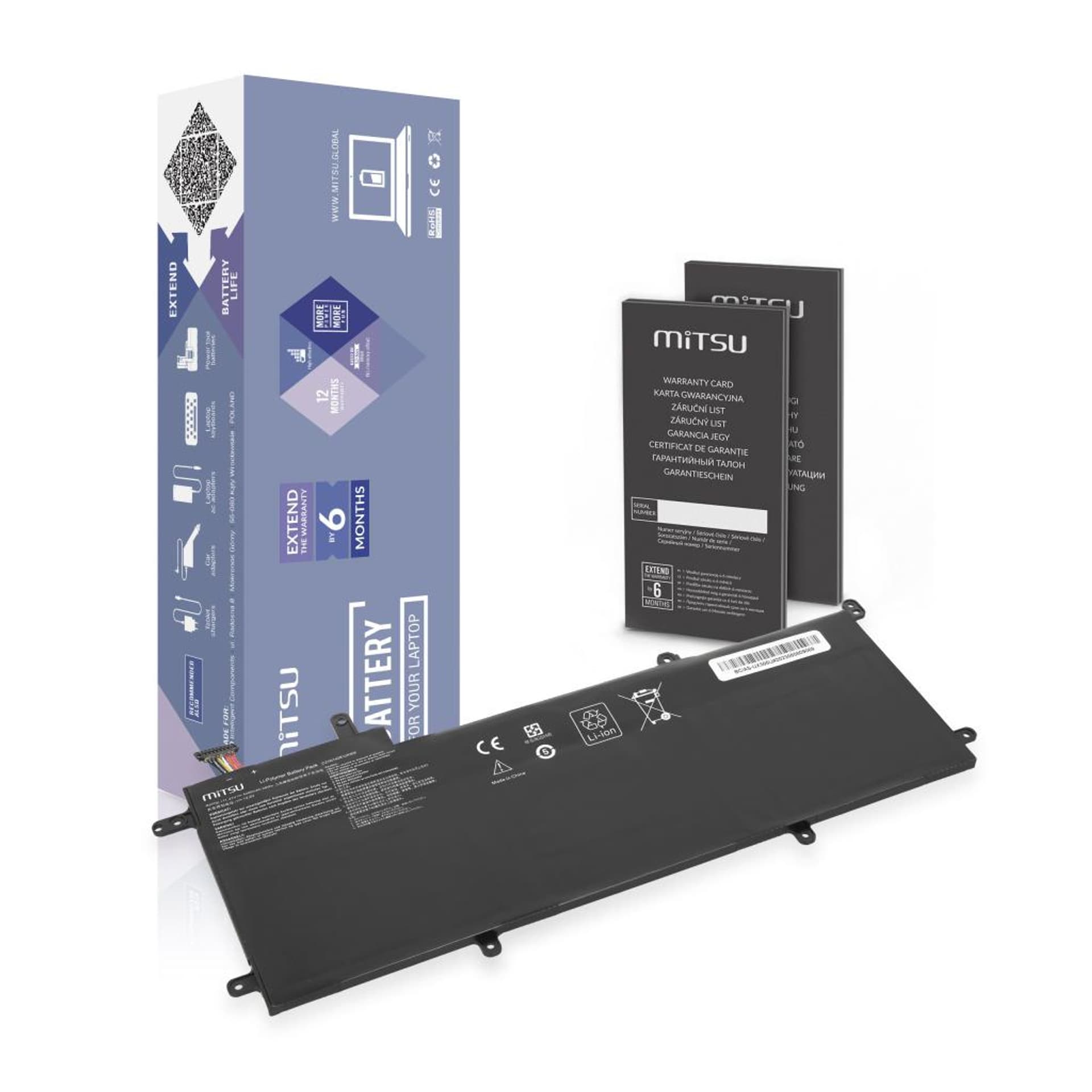 

Bateria Mitsu do Asus Zenbook UX305L, UX305LA, UX305U