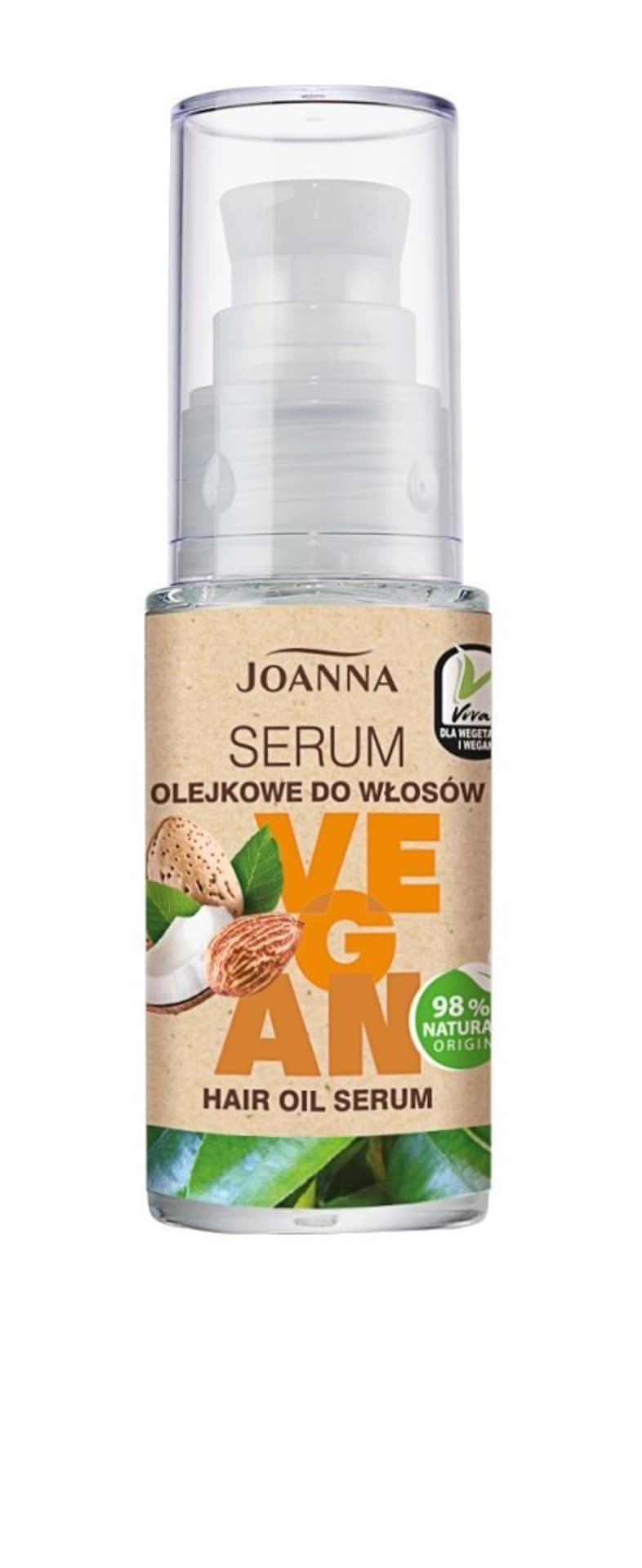 

JOANNA Vegan Pielęgnujące Serum olejkowe do włosów 25g