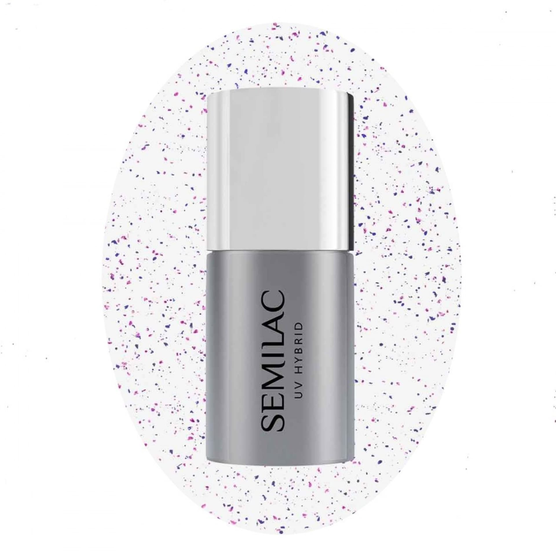 

SEMILAC Top do lakierów hybrydowych No Wipe Blinking - Blue&Violet Flakes 7ml