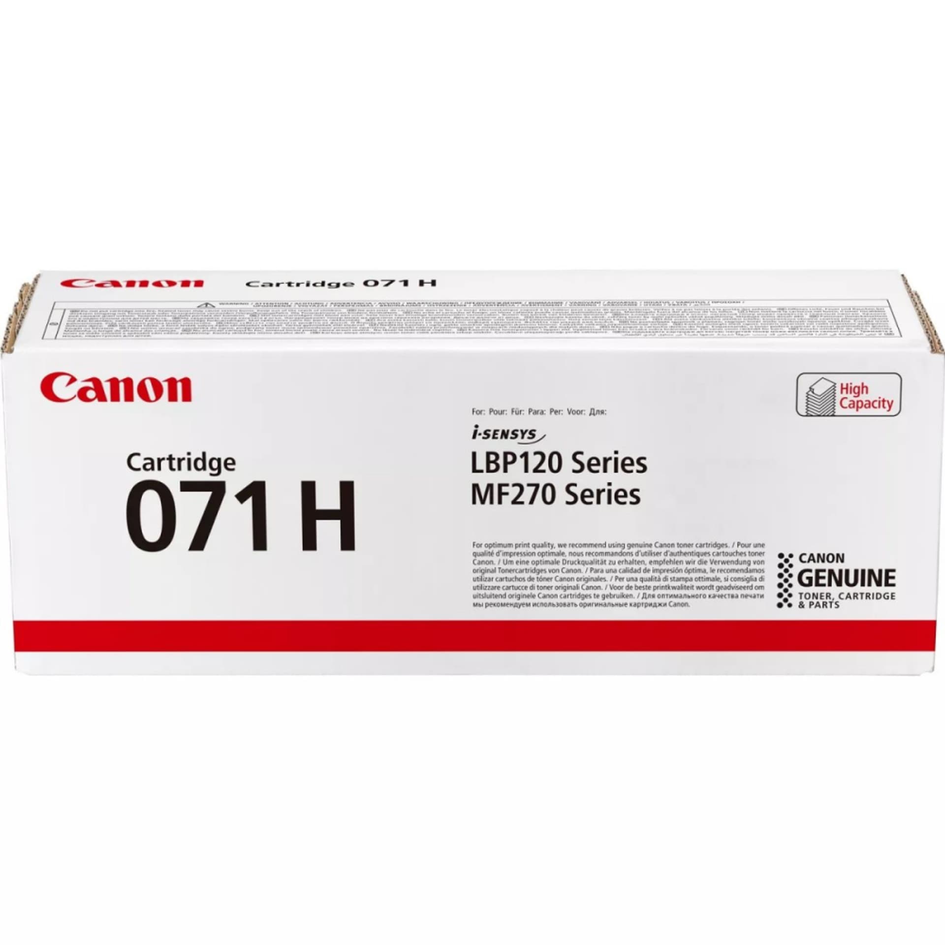 

Canon oryginalny toner 071H, black, 2500s, 5646C002, high capacity, Canon MF272dw, MF275dw, LBP122dw, O