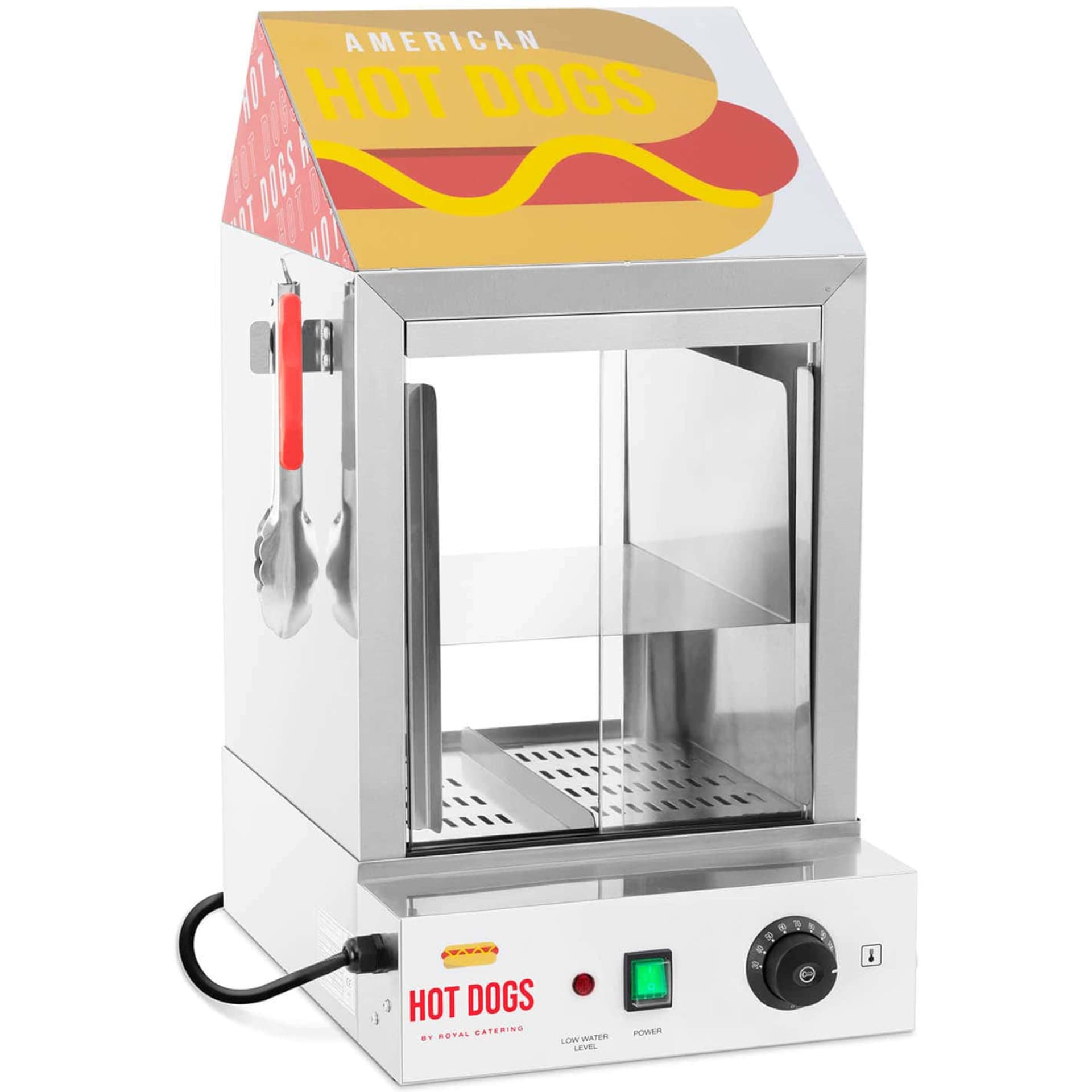 

Podgrzewacz witryna grzewcza do 100 hot dogów parówek 25 bułek 1000W