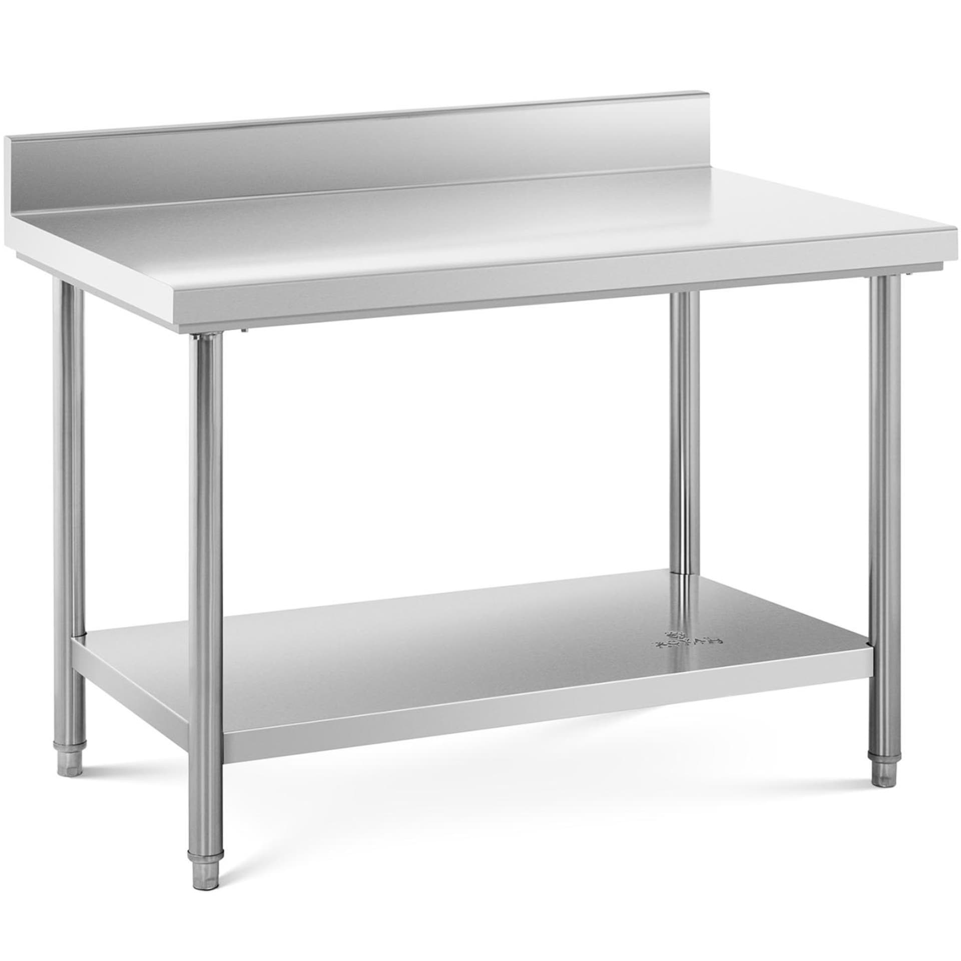 

Stół blat roboczy stalowy nierdzewny przyścienny z rantem i półką 120x70cm