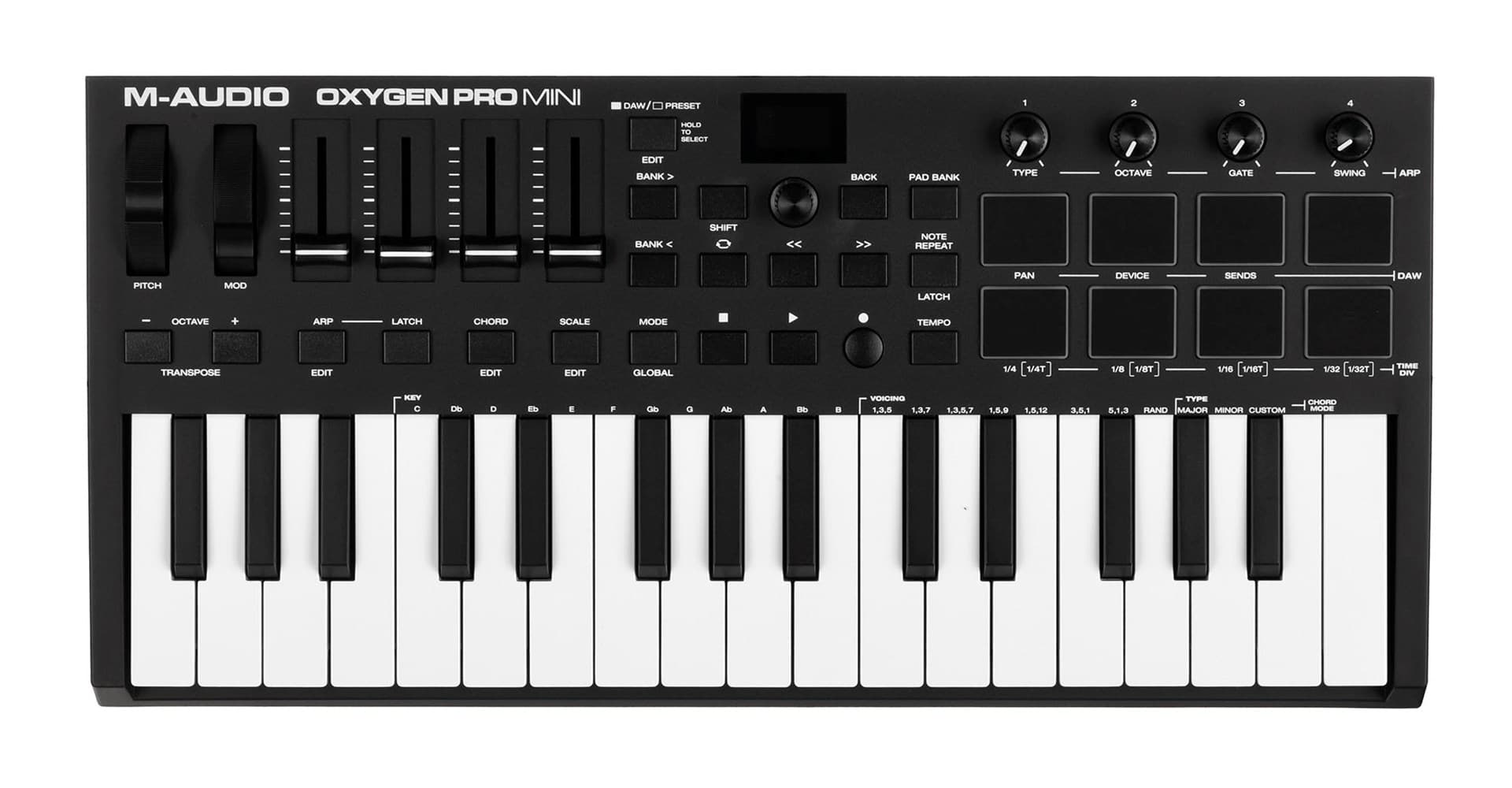 

M-AUDIO Oxygen PRO MINI - Klawiatura Sterująca