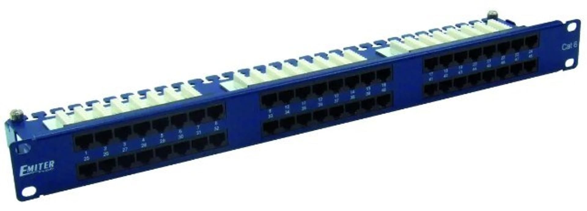 

EmiterNet Panel 19", 48xRJ45 UTP kat.6 (1U) z półką, niebieski, 1u) z półką/niebiesk