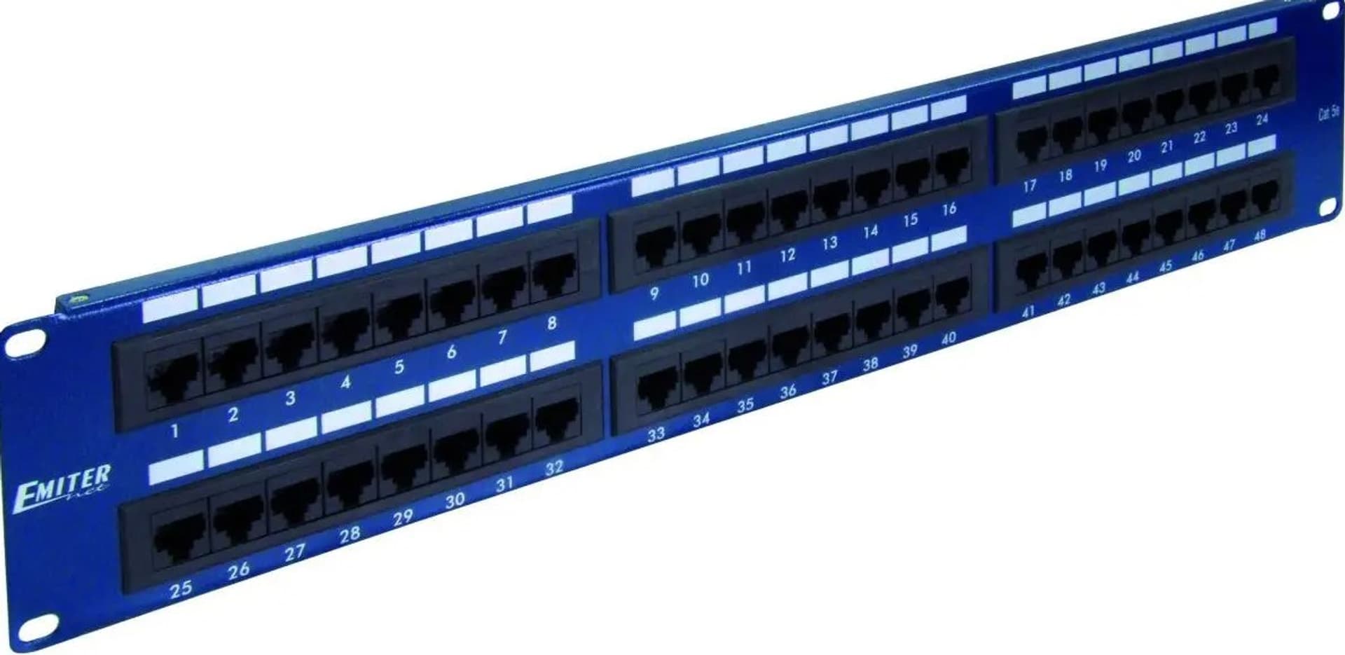 

EmiterNet Panel 19", 48xRJ45 UTP kat.5e (2U) niebieski, 2u) niebiesk