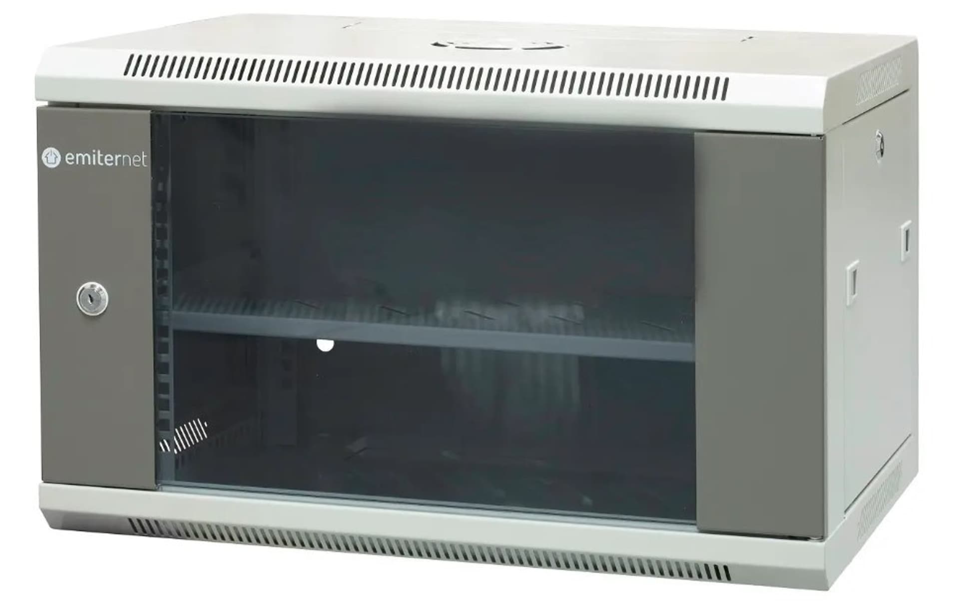 

EmiterNet Szafa wiszaca niedzielona 19" 6U, drzwi blacha/szkło, 600×450×370mm szer./gł./wys.