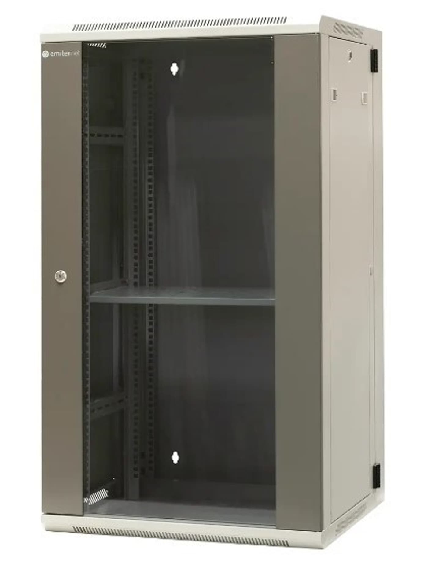 

EmiterNet Szafa wisząca dzielona 19" 22U, drzwi blacha/szkło, 600×550×1083mm szer./gł./wys.