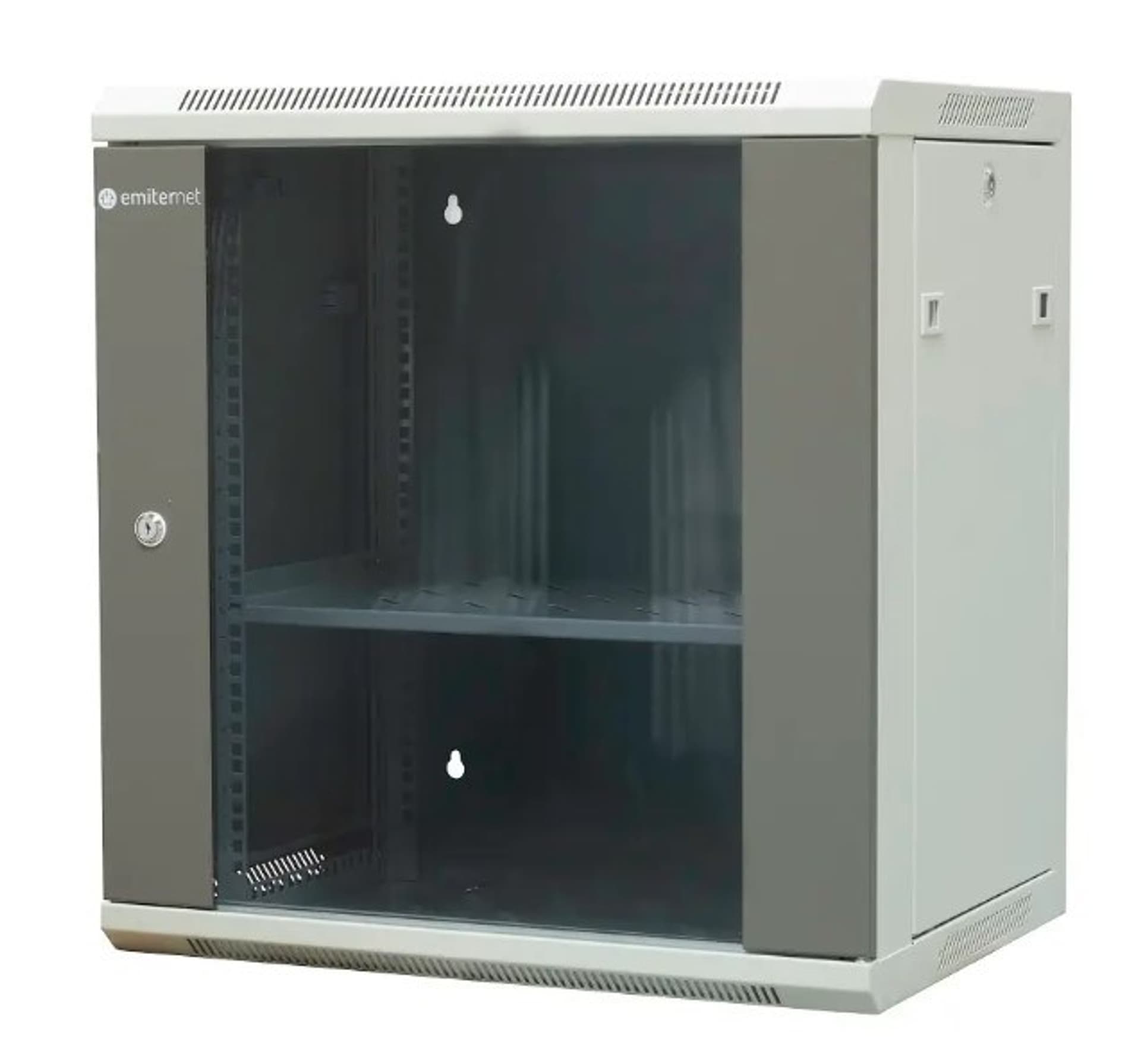 

EmiterNet Szafa wiszaca niedzielona 19" 12U, drzwi blacha/szkło, 600×450×635mm szer./gł./wys.