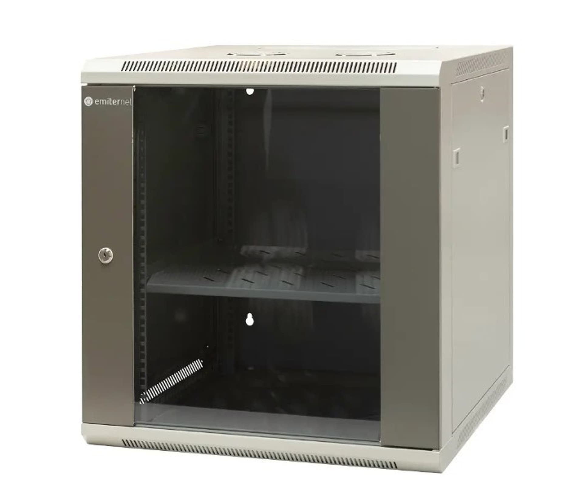 

EmiterNet Szafa wisząca niedzielona 19'' 12U, drzwi blacha/szkło, 600×600×635mm szer./gł./wys.