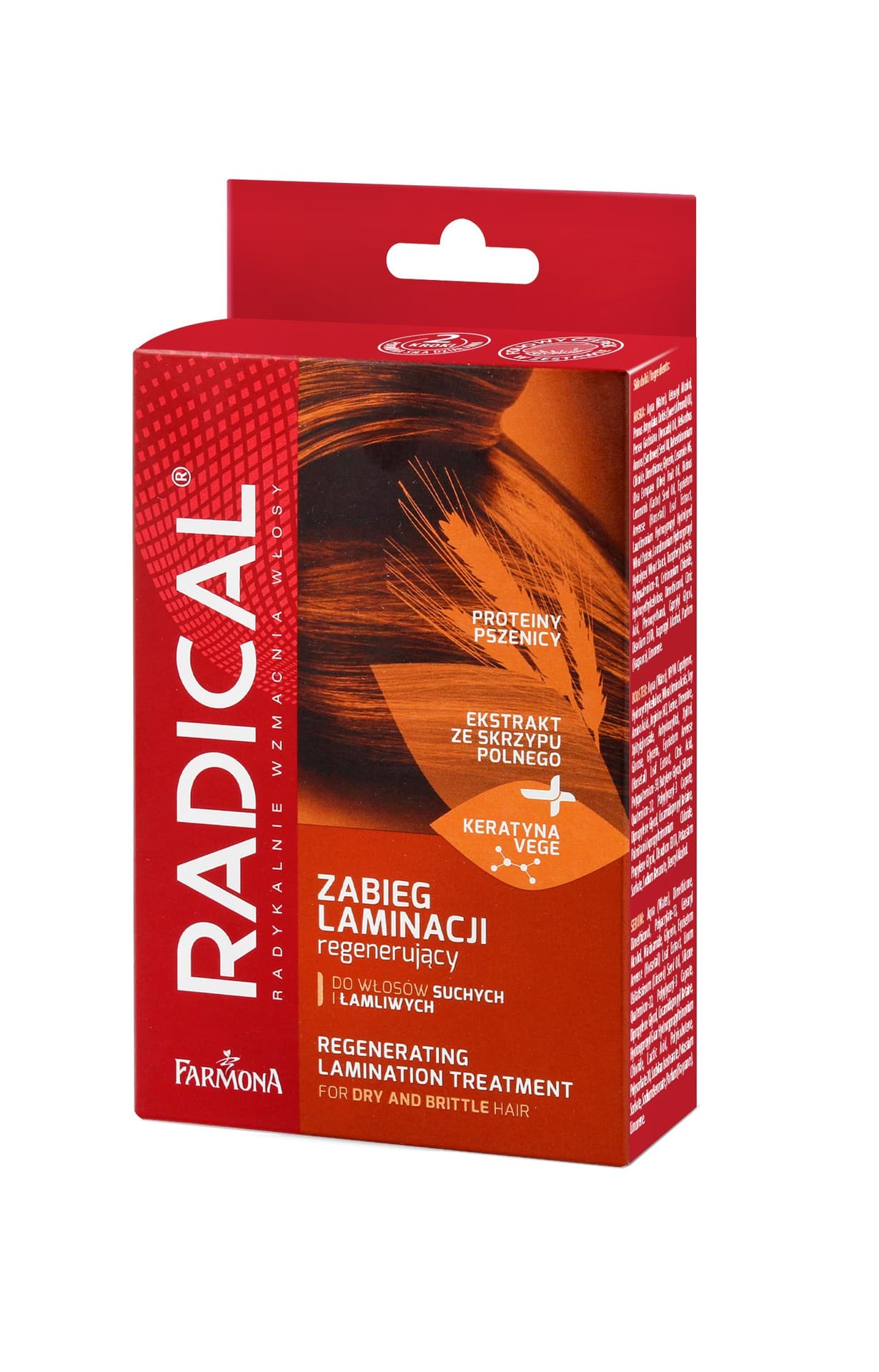 

Farmona Radical Regenerujący zabieg laminacji włosów -maska 15ml, booster 15ml, serum 5ml