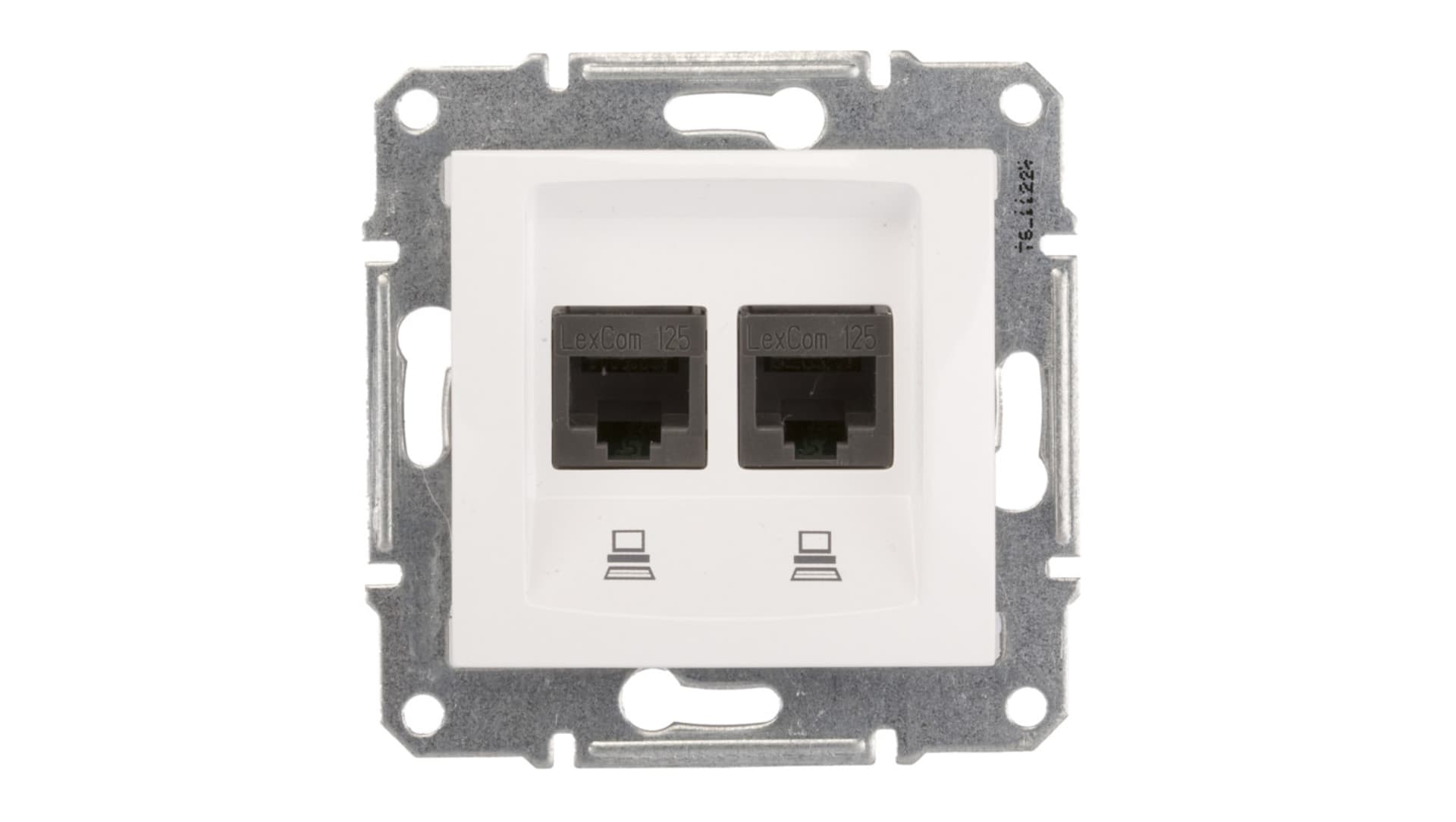 

Sedna Gniazdo komputerowe podwójne RJ45 kat.5e UTP białe SDN4400121