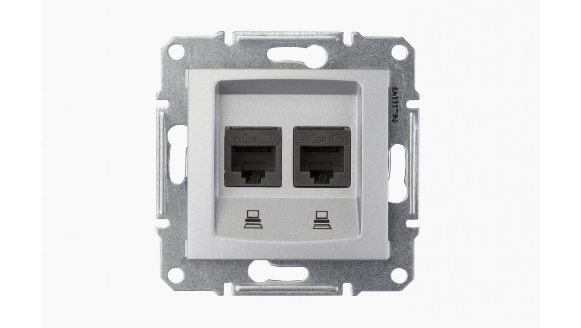 

Sedna Gniazdo komputerowe podwójne RJ45 kat.5e UTP aluminium SDN4400160