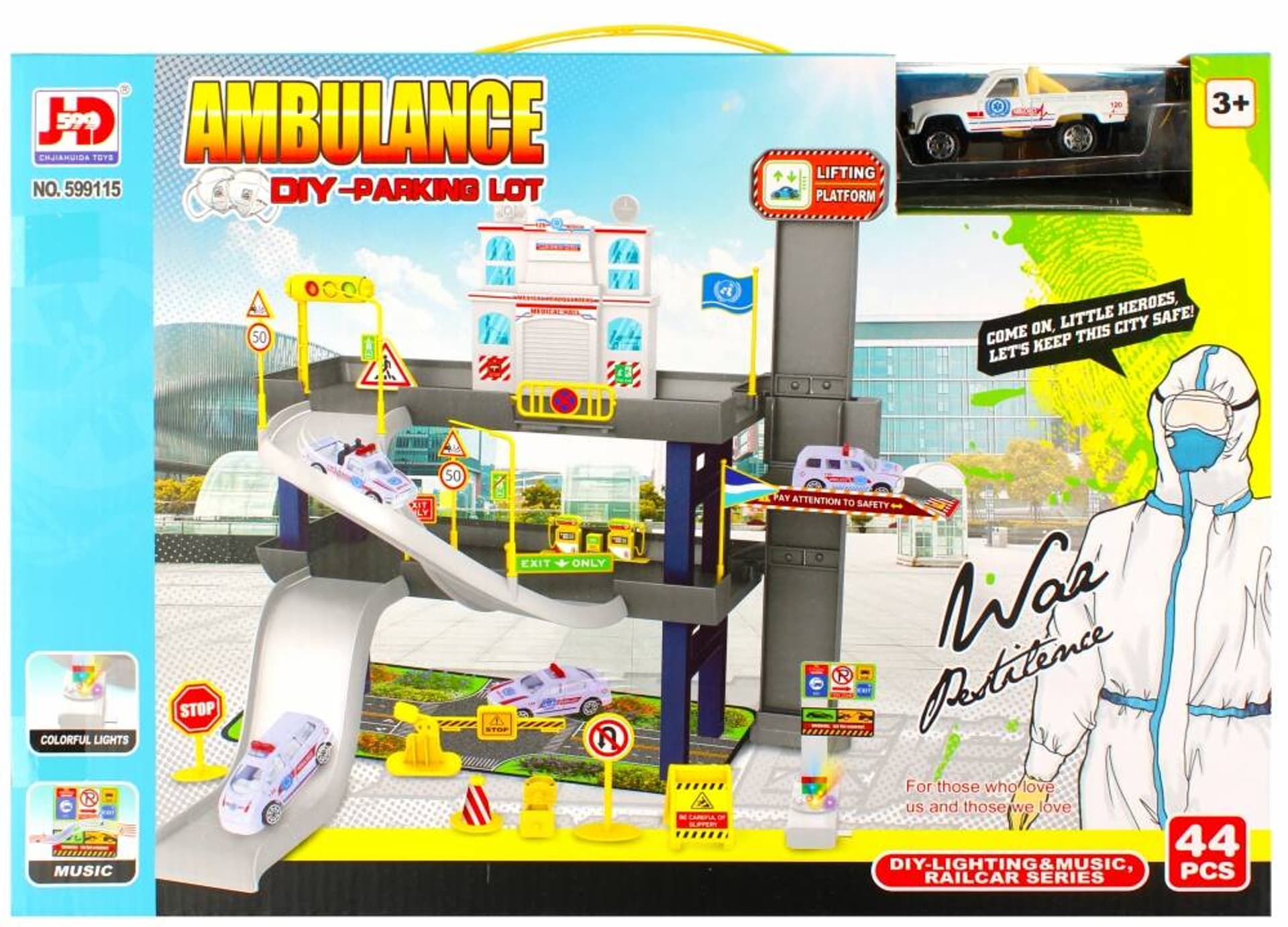 

Parking Szpital na baterie z akcesoriami metalowymi MEGA CREATIVE 526140