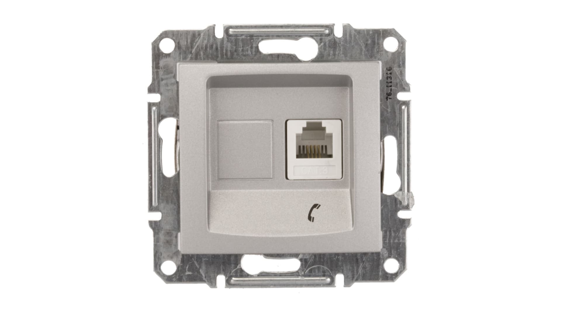 

Sedna Gniazdo telefoniczne pojedyncze RJ11 aluminium SDN4101160