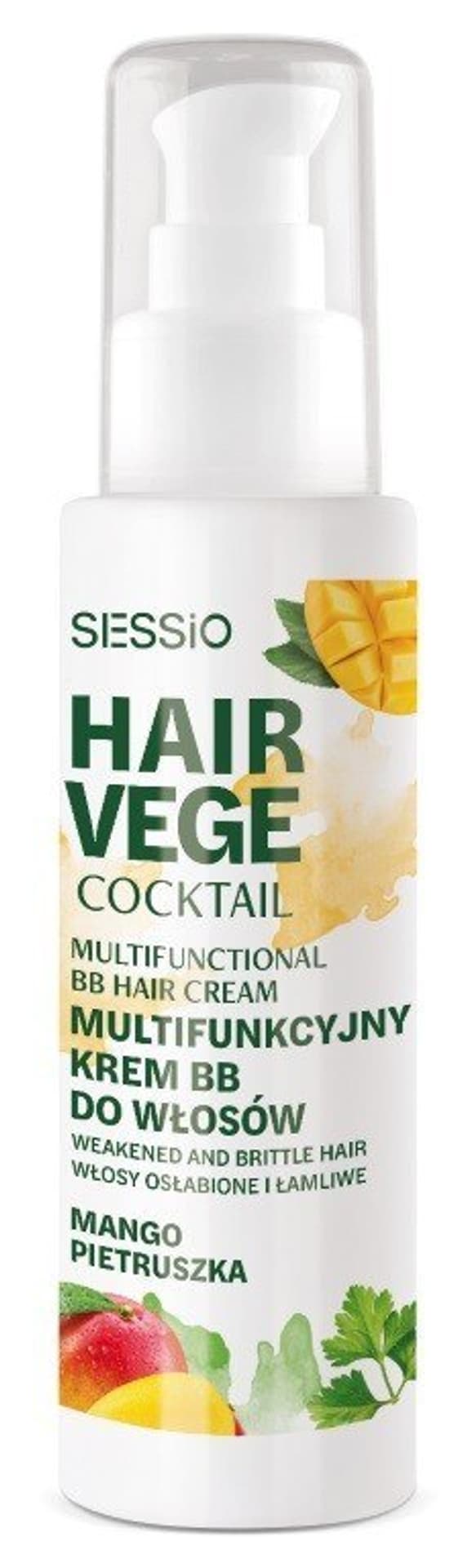 

SESSIO Hair Vege Coctail Multifunkcyjny Krem BB do włosów osłabionych i łamliwych - Mango i Pietruszka 100ml