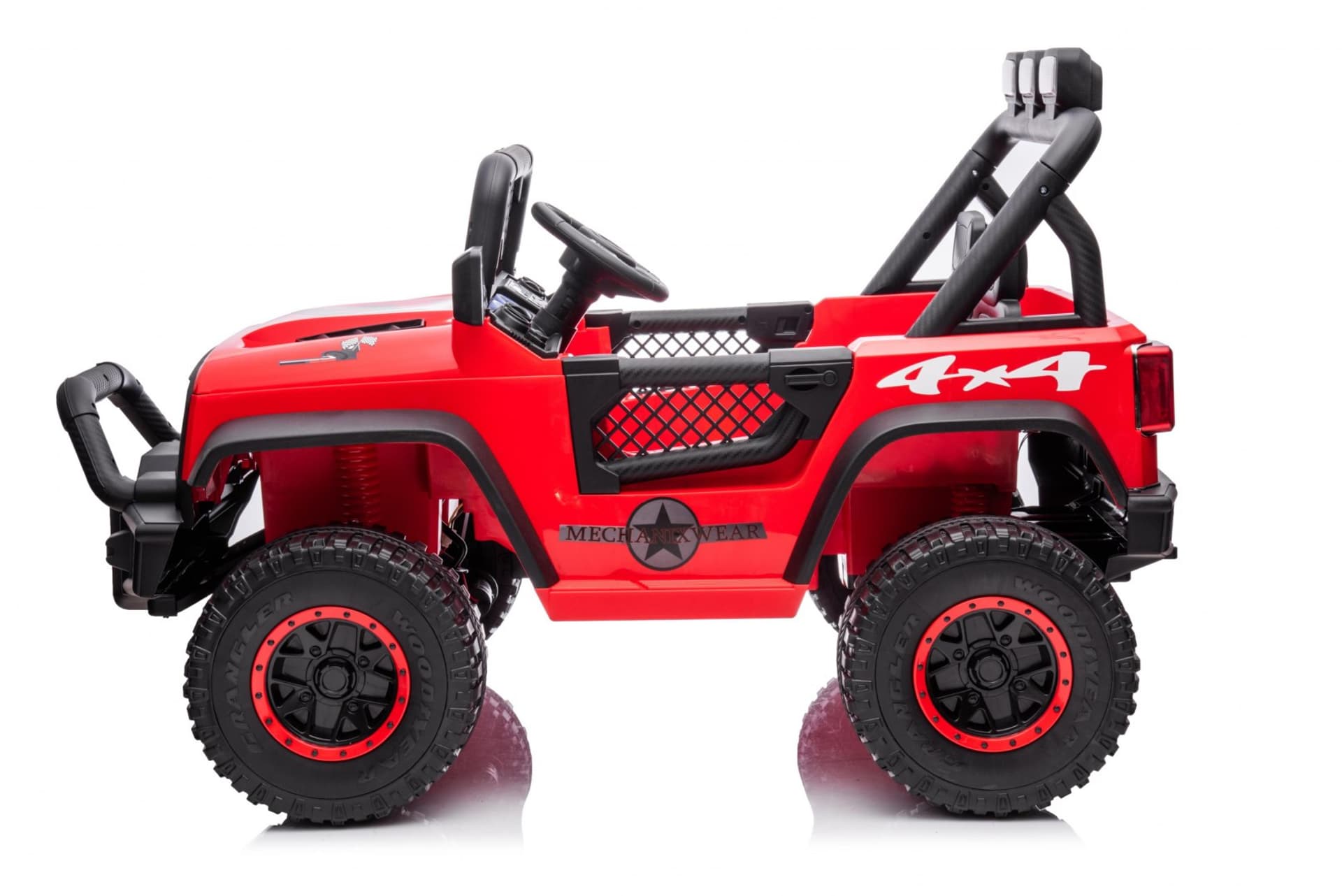 

Autko terenowe Geoland Power dla 2 dzieci Czerwony + Pilot + Silniki 2x200W + Bagażnik + Radio MP3 + LED