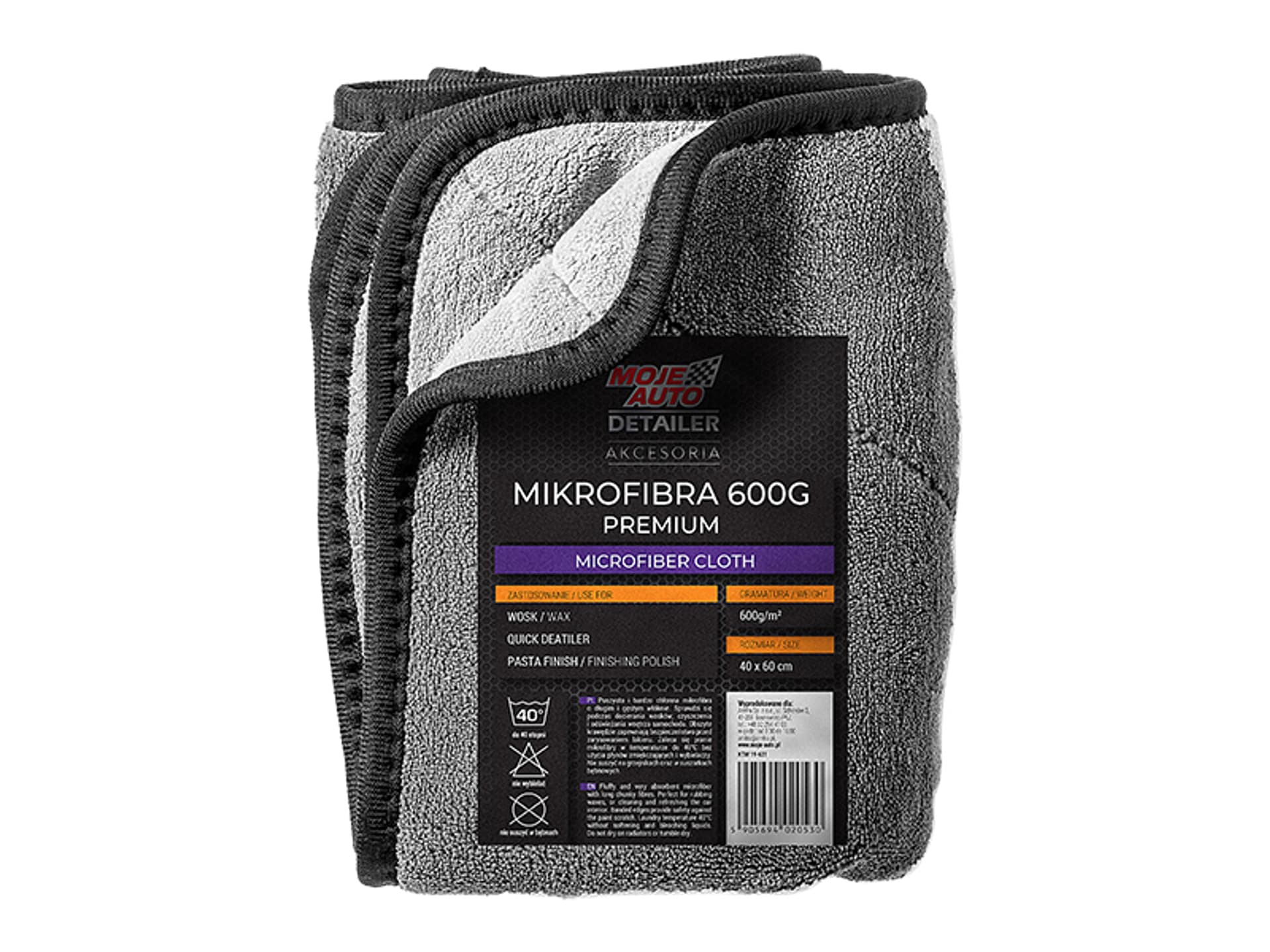 

52-253# Mikrofibra 600g/m2 60x40cm premium detailer moje auto