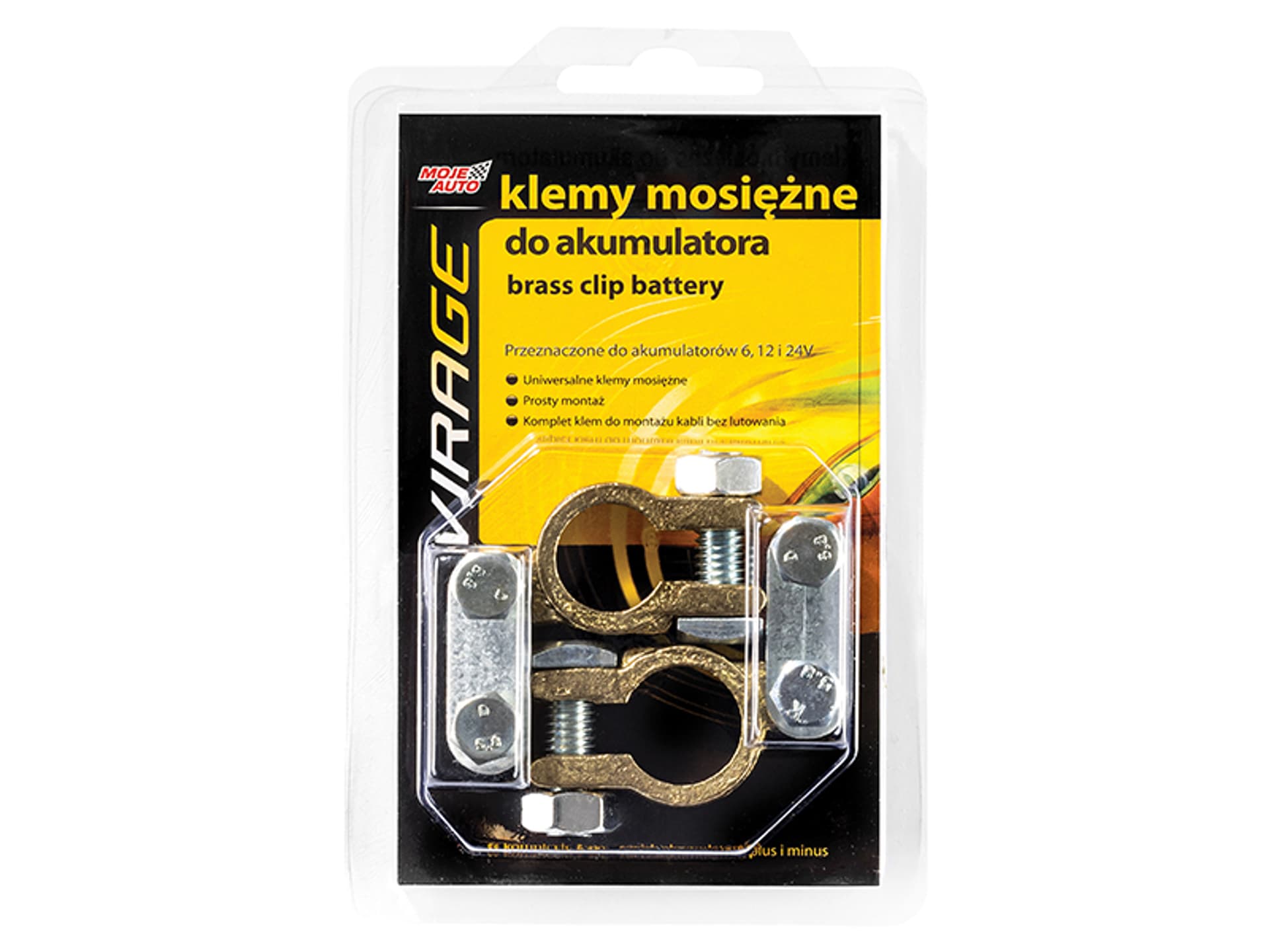 

KLEMY MOSIĘŻNE DO AKUMULATORA 2 SZT(+/-), +/-