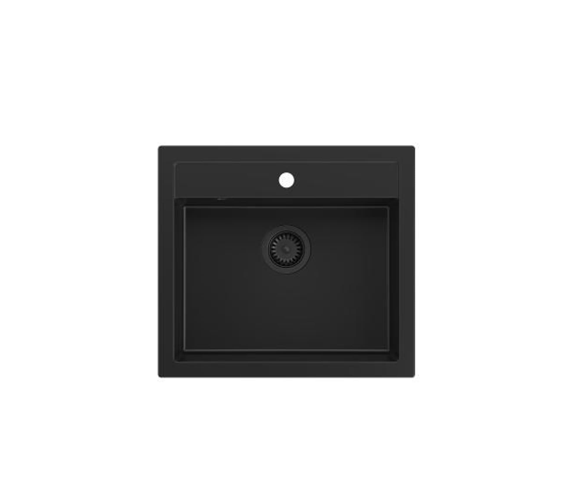 

Zlewozmywak granitowy QUADRON BILL 110 czarny wpuszczany + syfon save space