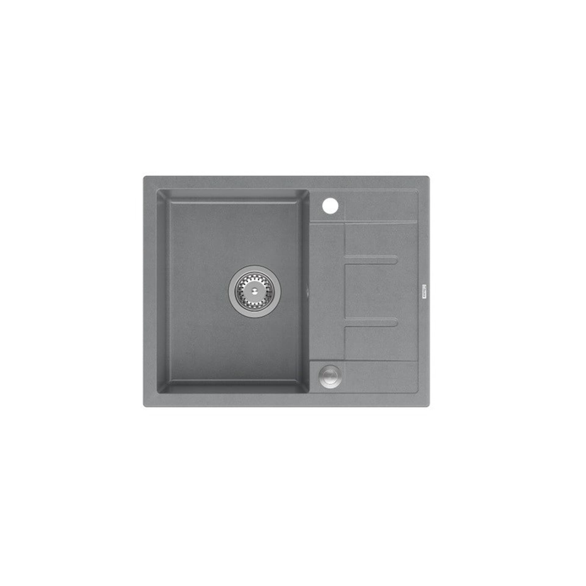 

Zlewozmywak granitowy QUADRON MORGAN 116 szary wpuszczany + syfon Push-2-Open