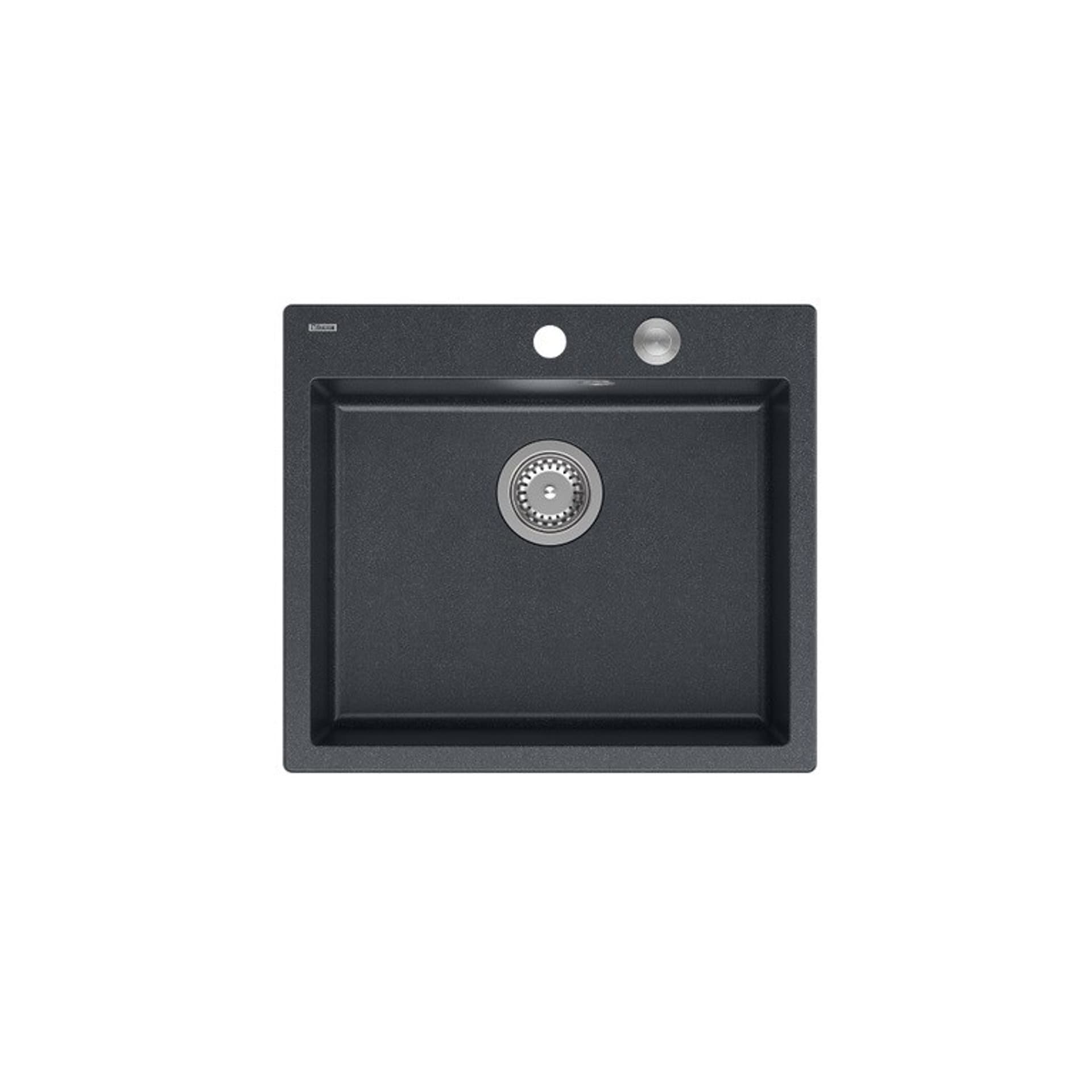 

Zlewozmywak granitowy QUADRON MORGAN 110 czarny wpuszczany + syfon Push-2-Open