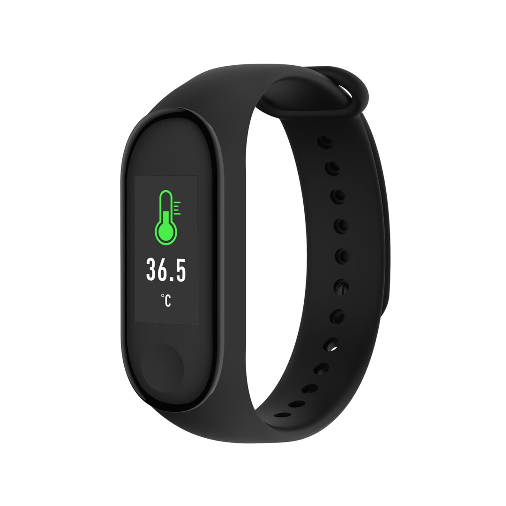 

Opaska fitness z pomiarem tętna, ciśnienia krwi i temperatury ciała Denver czarna