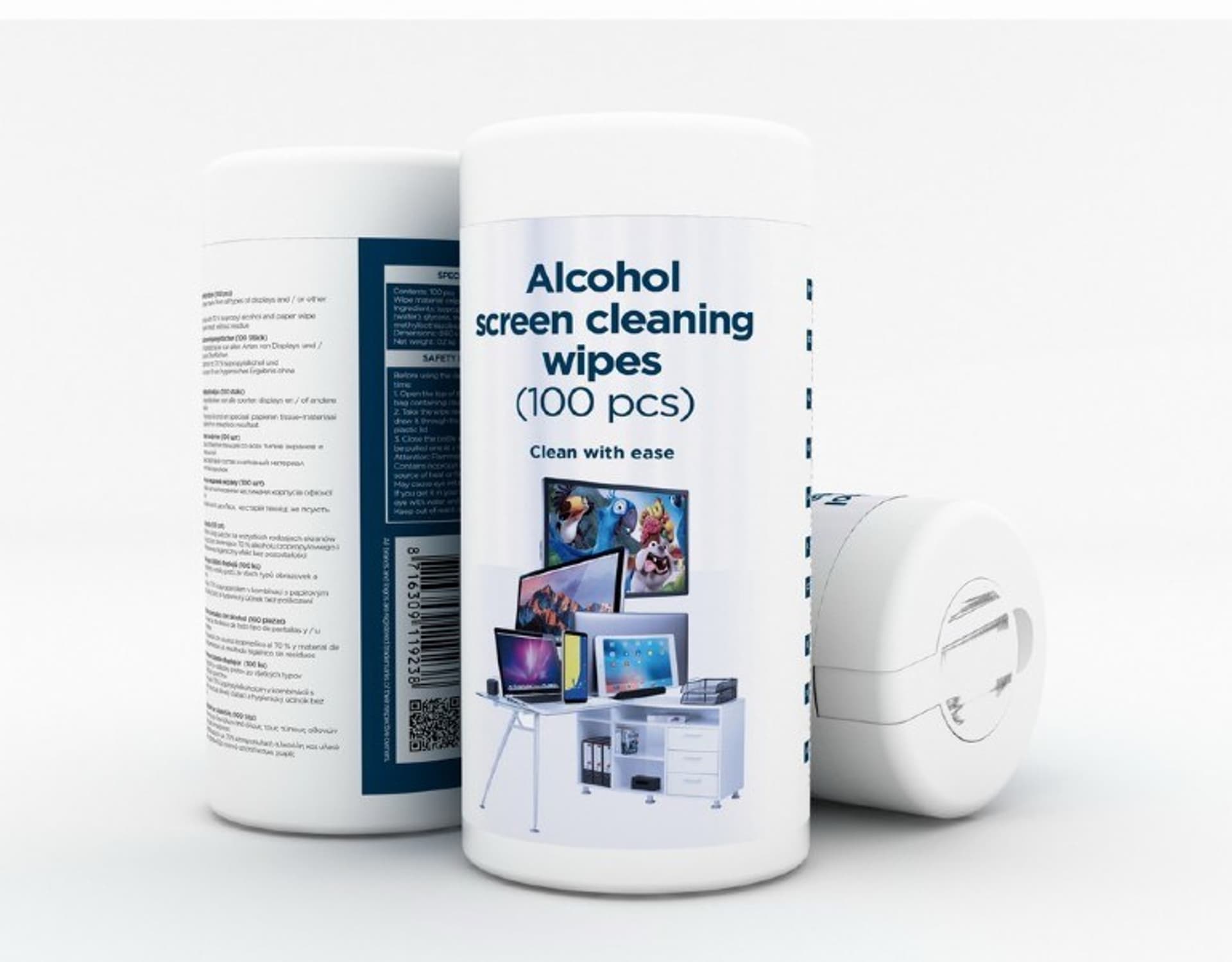

GEMBIRD CHUSTECZKI CZYSZCZĄCE W TUBIE LCD/TFT 100 SZTUK (70% ALKOHOLU IZOPROPYLOWEGO)