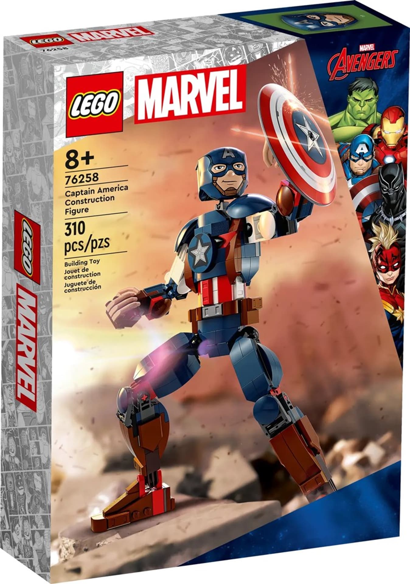 

LEGO Super Heroes Figurka Kapitana Ameryki do zbudowania 76258