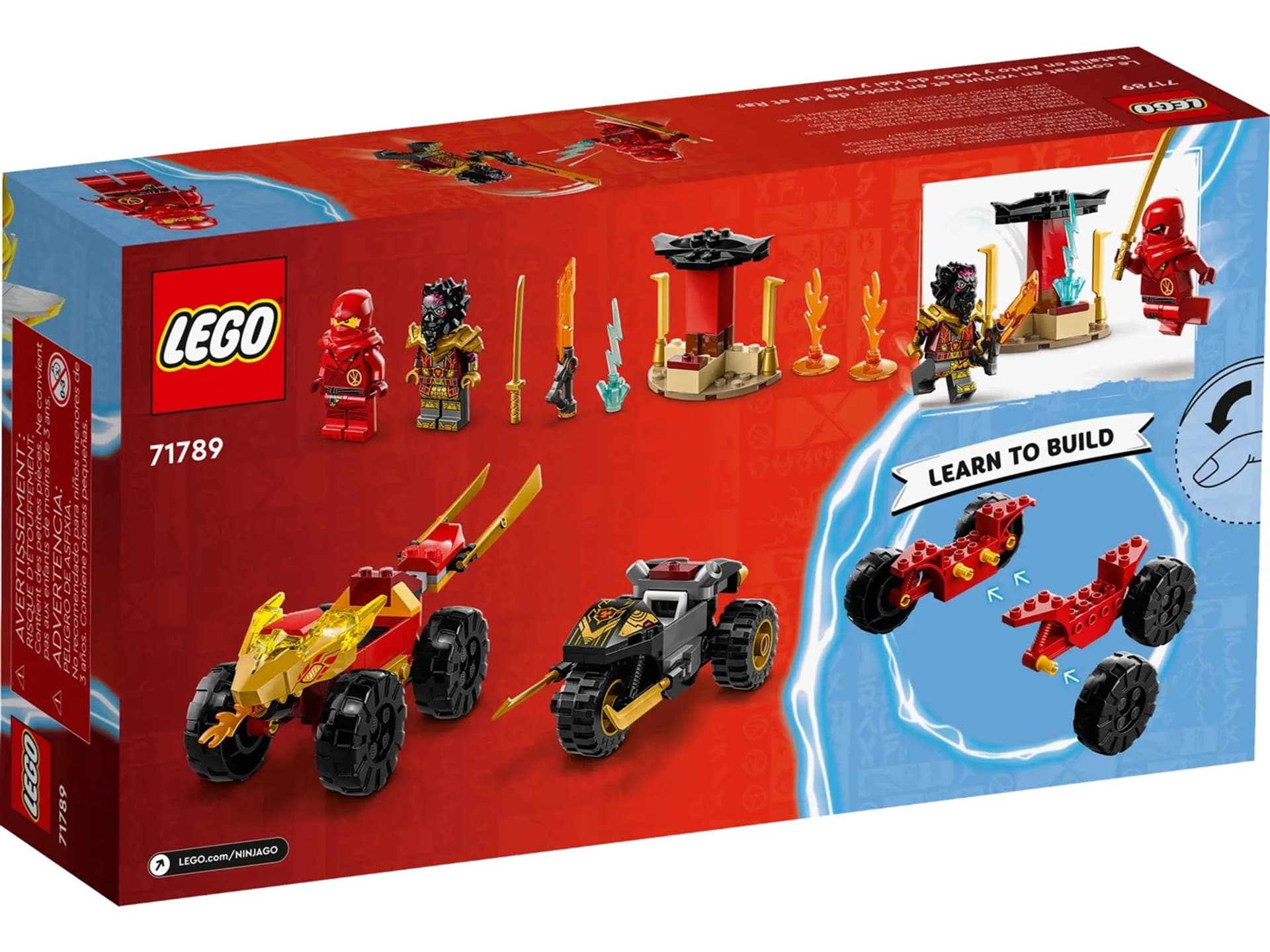 

LEGO Ninjago 71789 Bitwa samochodowo-motocyklowa między Kaiem a Rasem