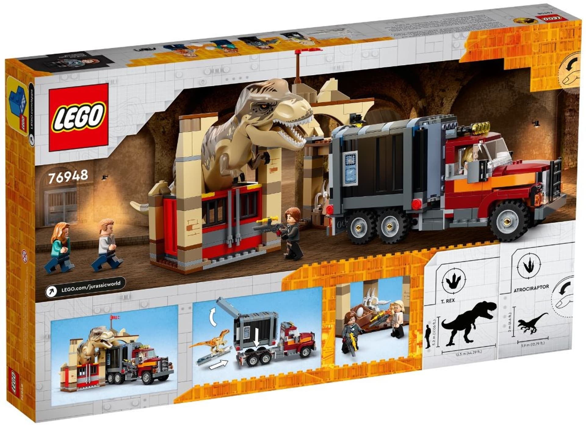 

LEGO Jurassic World 76948 Ucieczka tyranozaura i atrociraptora
