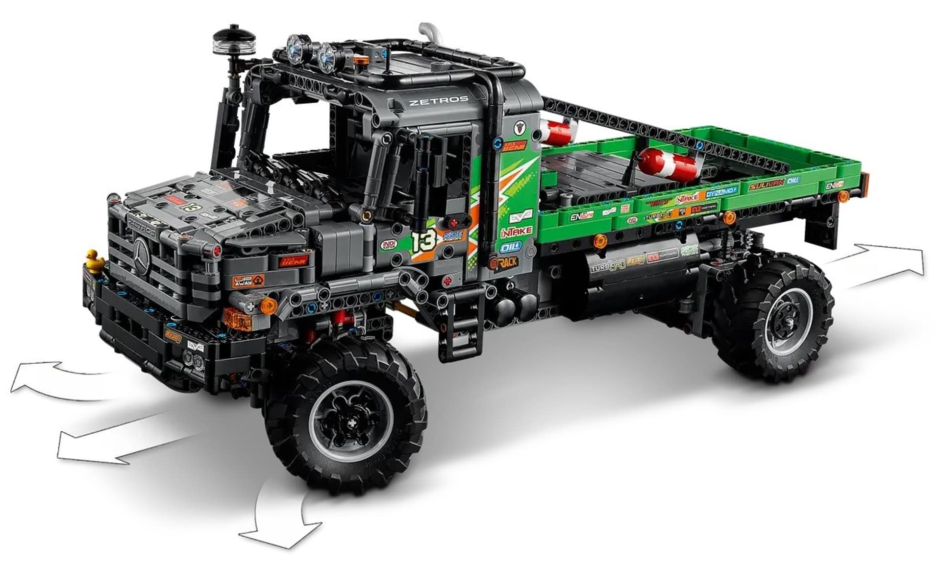 

LEGO 42129 Sterowana przez aplikację ciężarówka Mercedes-Benz Zetros z napędem na 4 koła