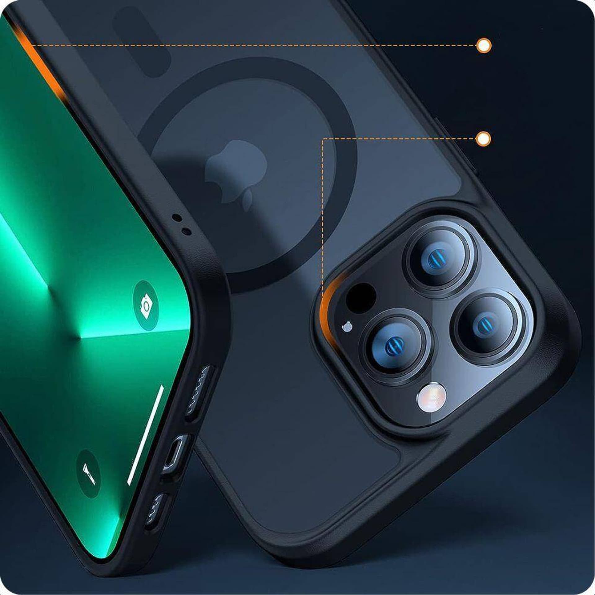 

Etui IPHONE 12 MINI / 13 MINI Tech-Protect Magmat MagSafe transparentne czarne