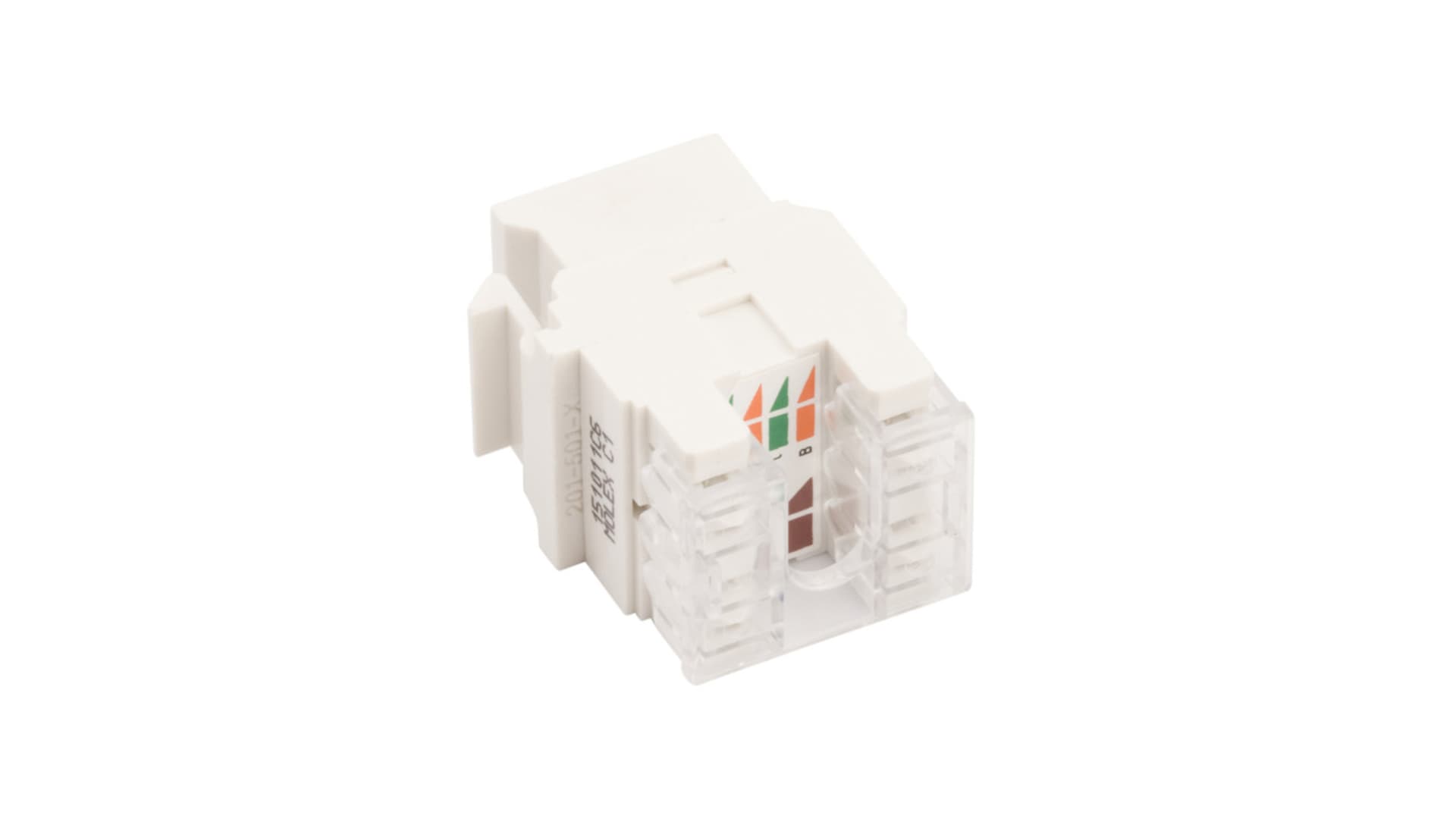 

Wkład gniazda komputerowego pojedynczy RJ45 kat.6 nieekranowany MOLEX biały MRJ456