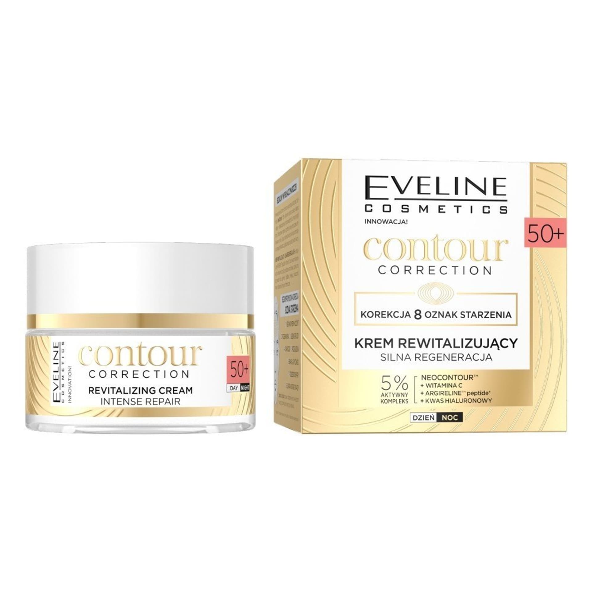 

EVELINE Contour Correction 50+ Krem rewitalizujący - Silna Regeneracja na dzień i noc 50ml