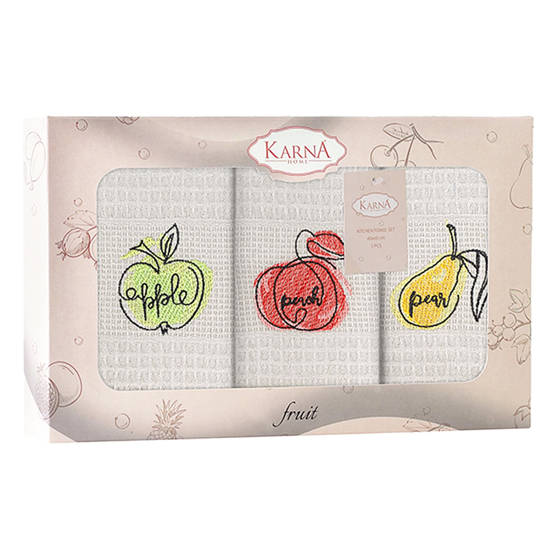 

Ręcznik bawełniany waffle haft ROKKO/3775/V1/ 3x40x60 kpl.