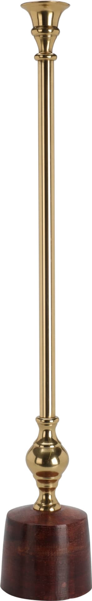 

ŚWIECZNIK Z DREWNIANĄ PODSTAWĄ 56CM
