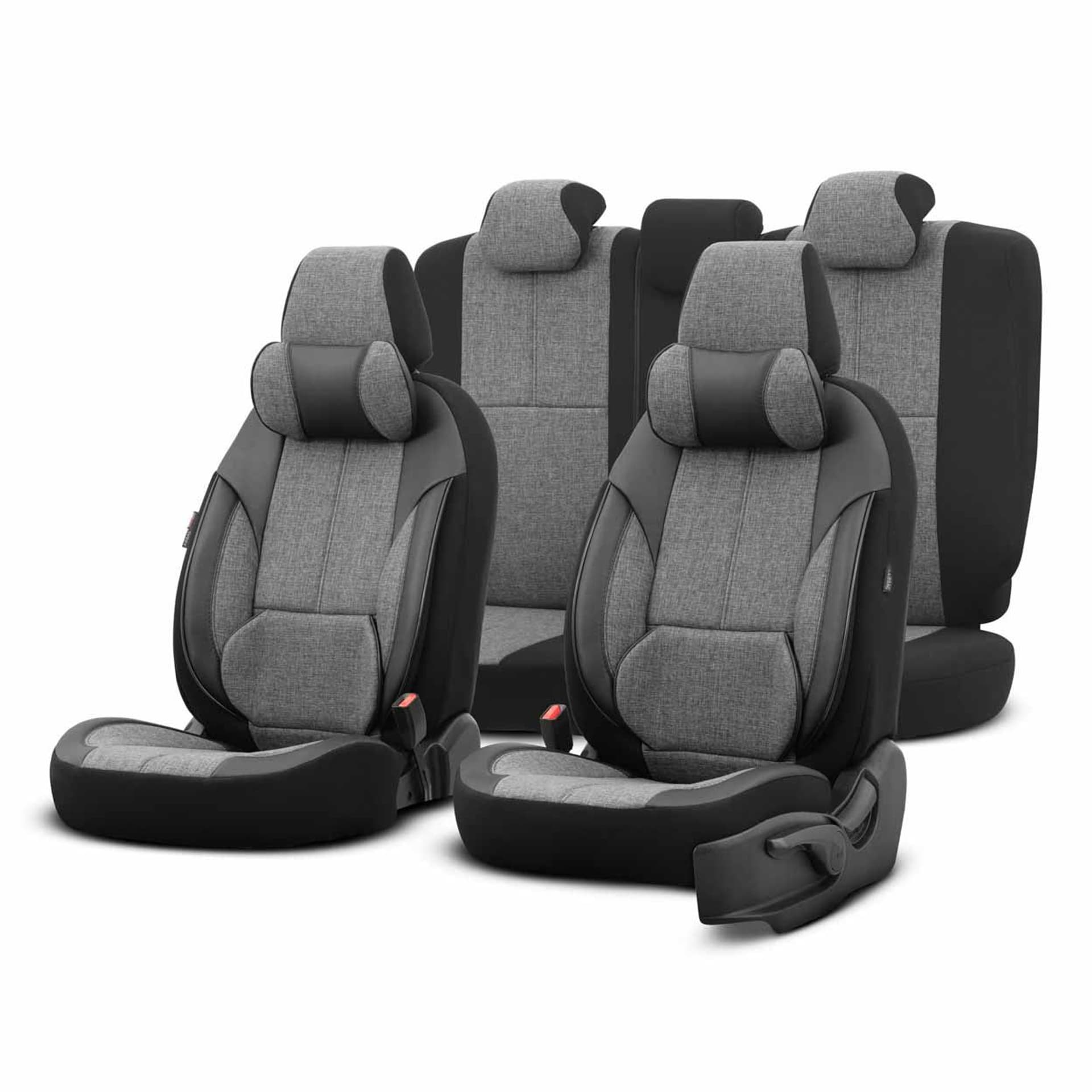 

Komplet pokrowców na fotele samochodowe otom voyager 102 smoked 3-zip