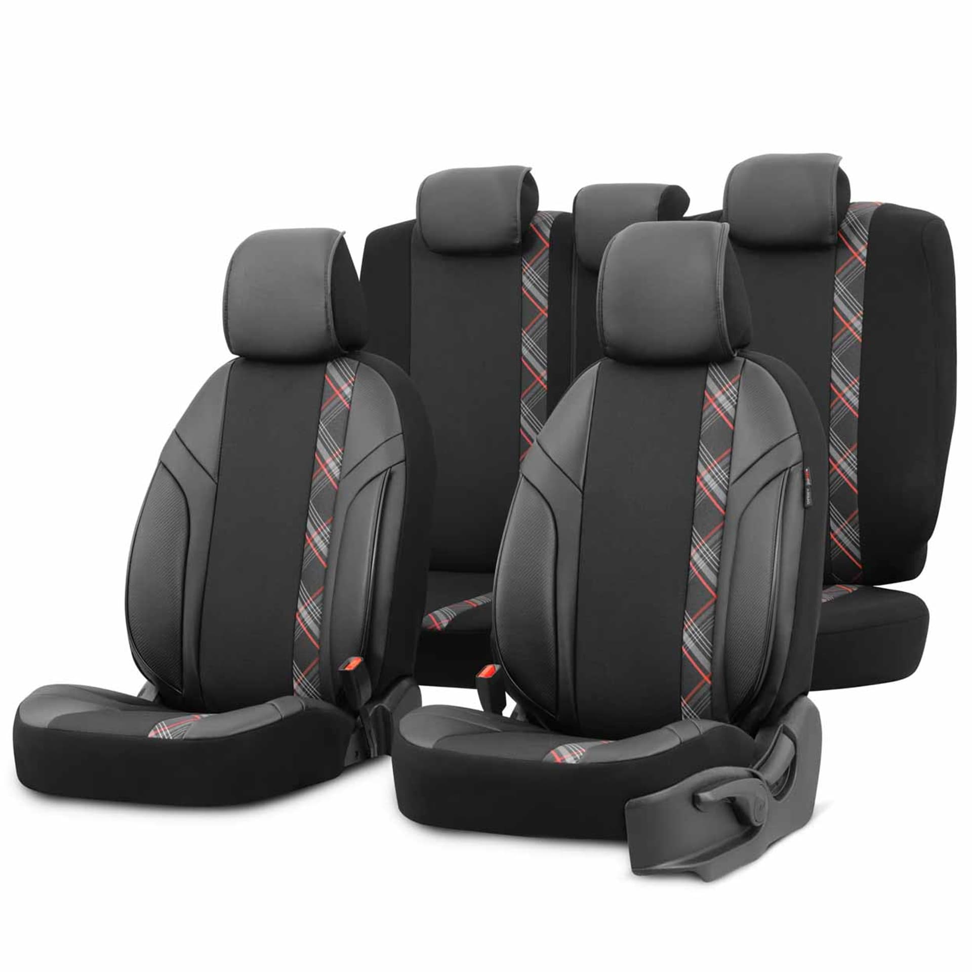 

Komplet pokrowców na fotele samochodowe otom horizon 1801 red 3-zip