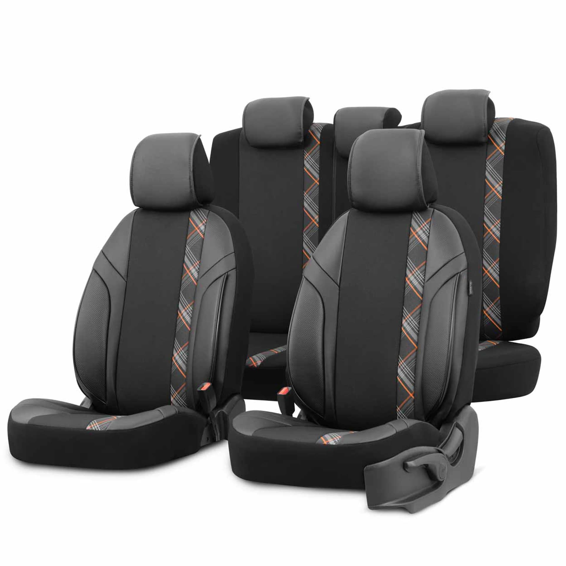 

Komplet pokrowców na fotele samochodowe otom horizon 1805 orange 3-zip