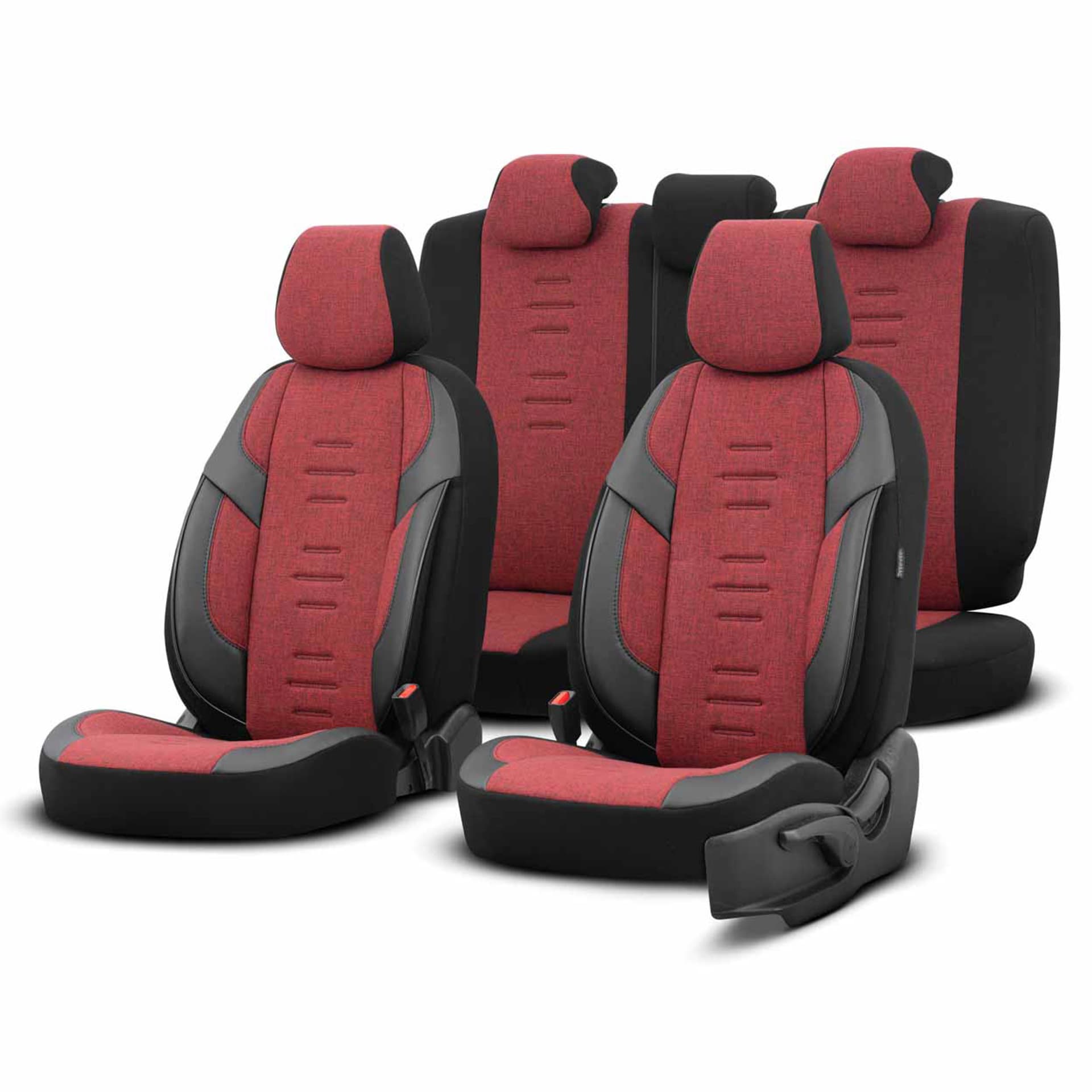 

Komplet pokrowców na fotele samochodowe otom throne 103 red 3-zip