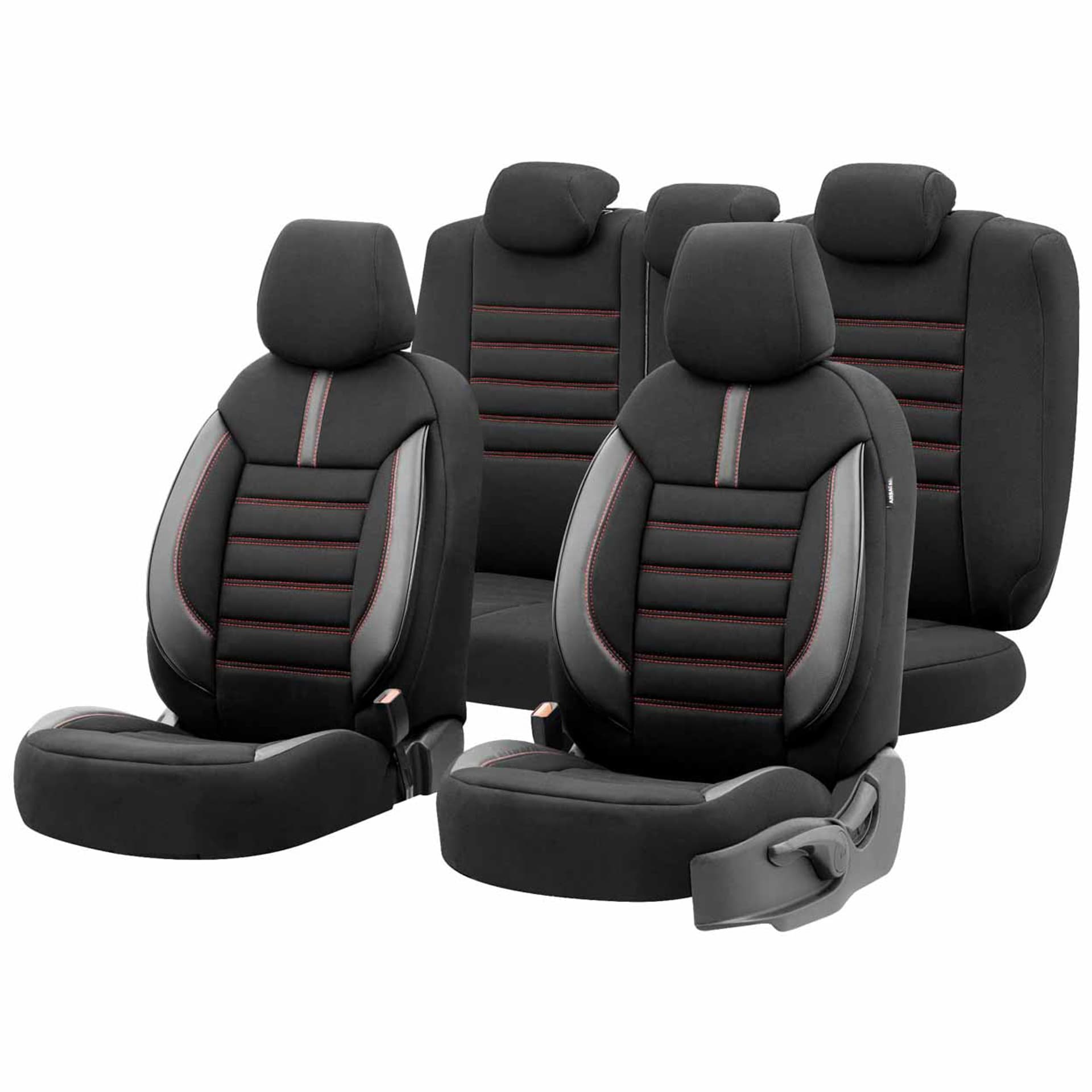 

Komplet pokrowców na fotele samochodowe otom limited 101 black/red 3-zip