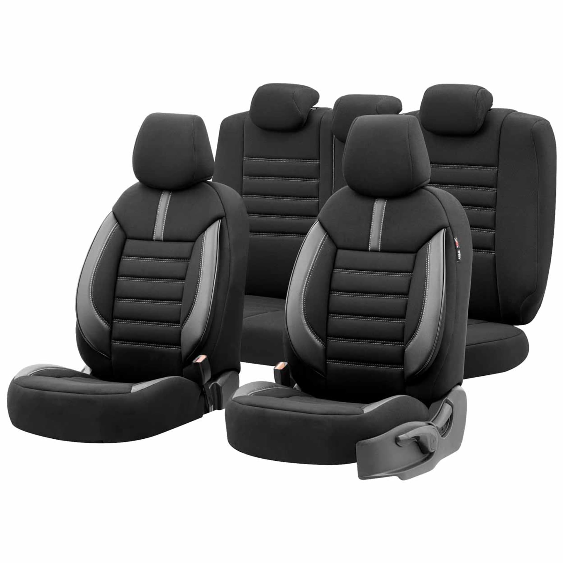 

Komplet pokrowców na fotele samochodowe otom limited 102 black/grey 3-zip