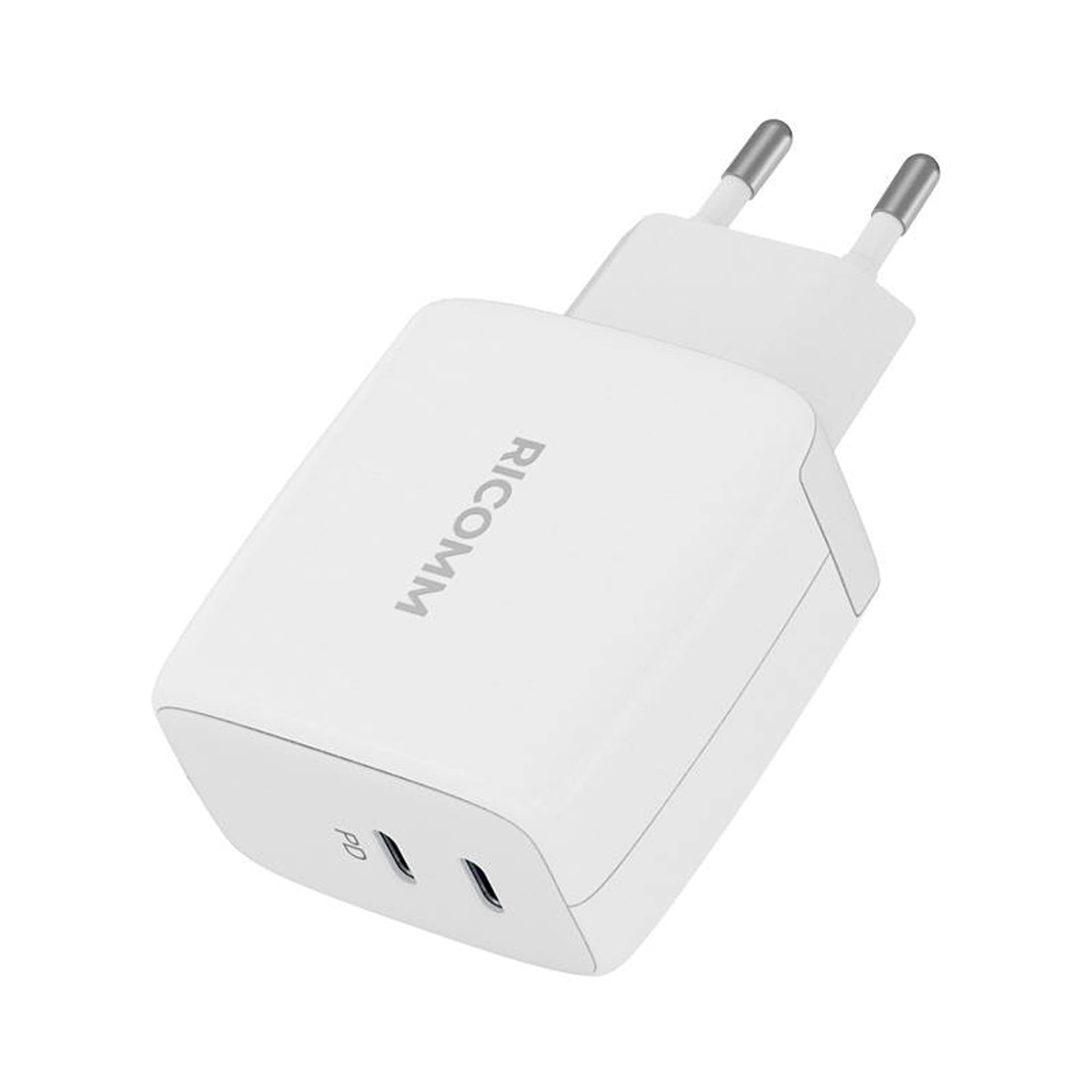 

Ładowarka sieciowa 65W GaN Ricomm RC652 EU, 2xUSB-C + kabel USB-C 2.1m