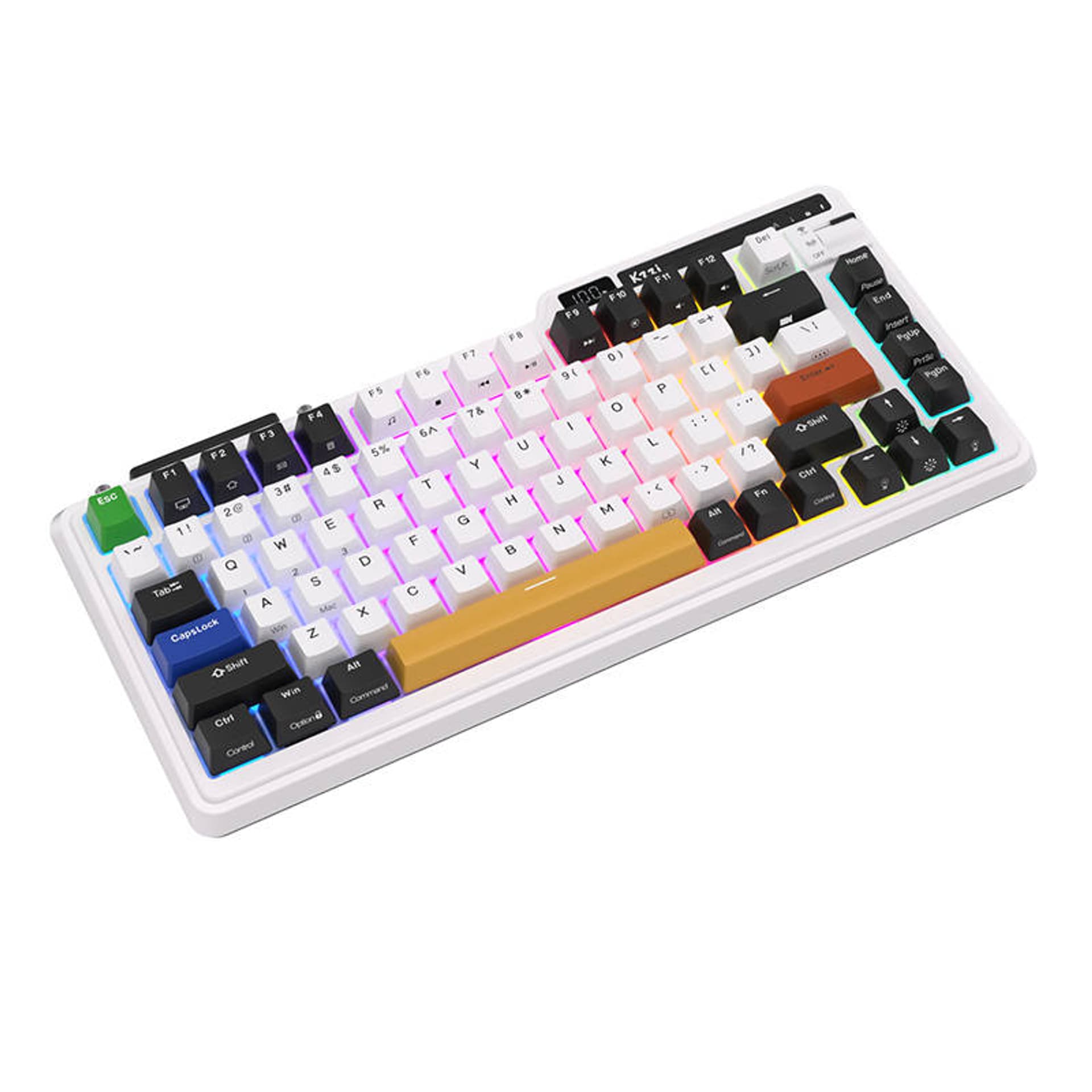 

Klawiatura mechaniczna Royal Kludge KZZI K75 pro RGB, Eternity Switch (czarno-biała)