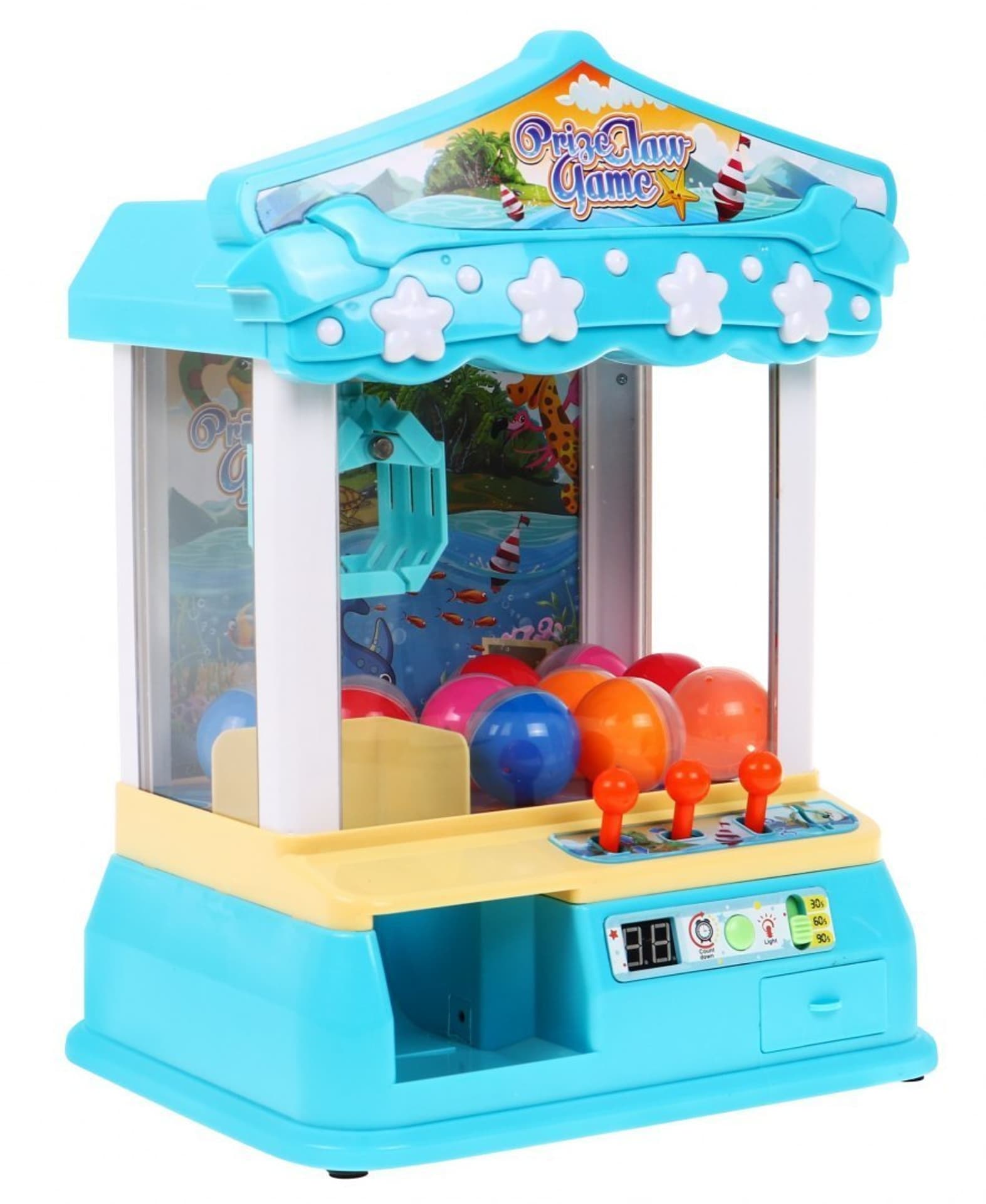 

Automat z Chwytakiem dla dzieci 3+ Gra zręcznościowa Łapacz kulek + Panel sterowania + 10 kulek + 12 żetonów