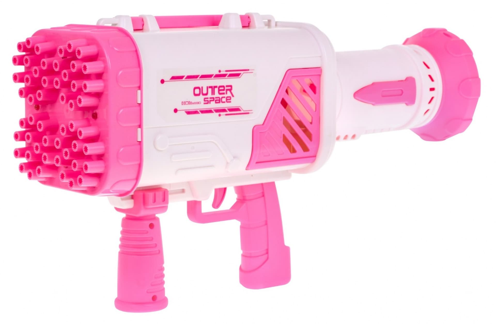 

Maszyna do Baniek mydlanych Pistolet dla dzieci 3+ różowy Broń z wiatraczkiem + Płyn do baniek