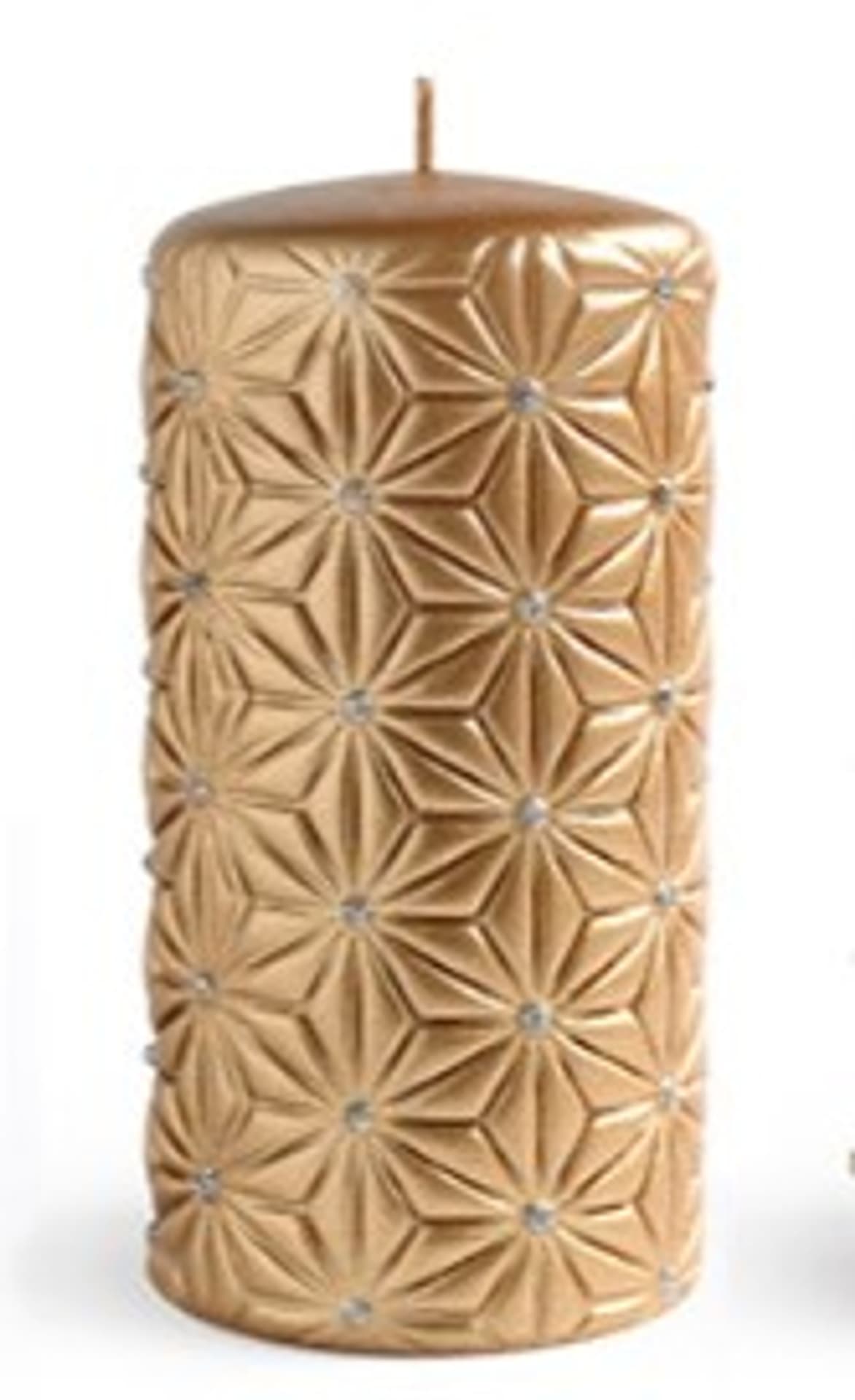 

Świeca RAVENNA walec duży 7xh17,5cm parafinowa złota