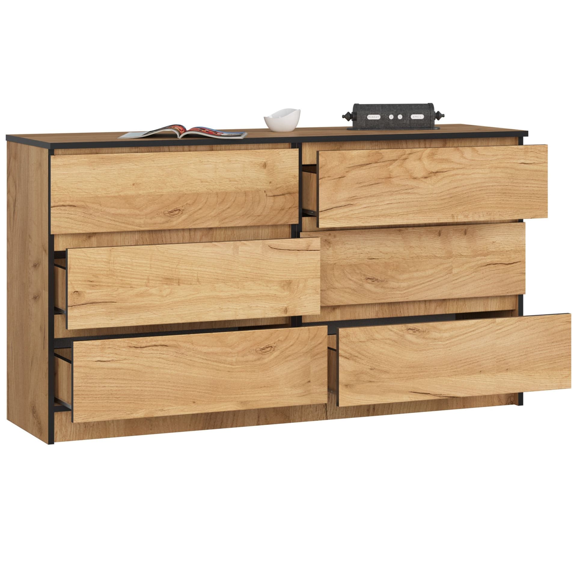 

KOMODA K140 6SZ CLP DĄB CRAFT