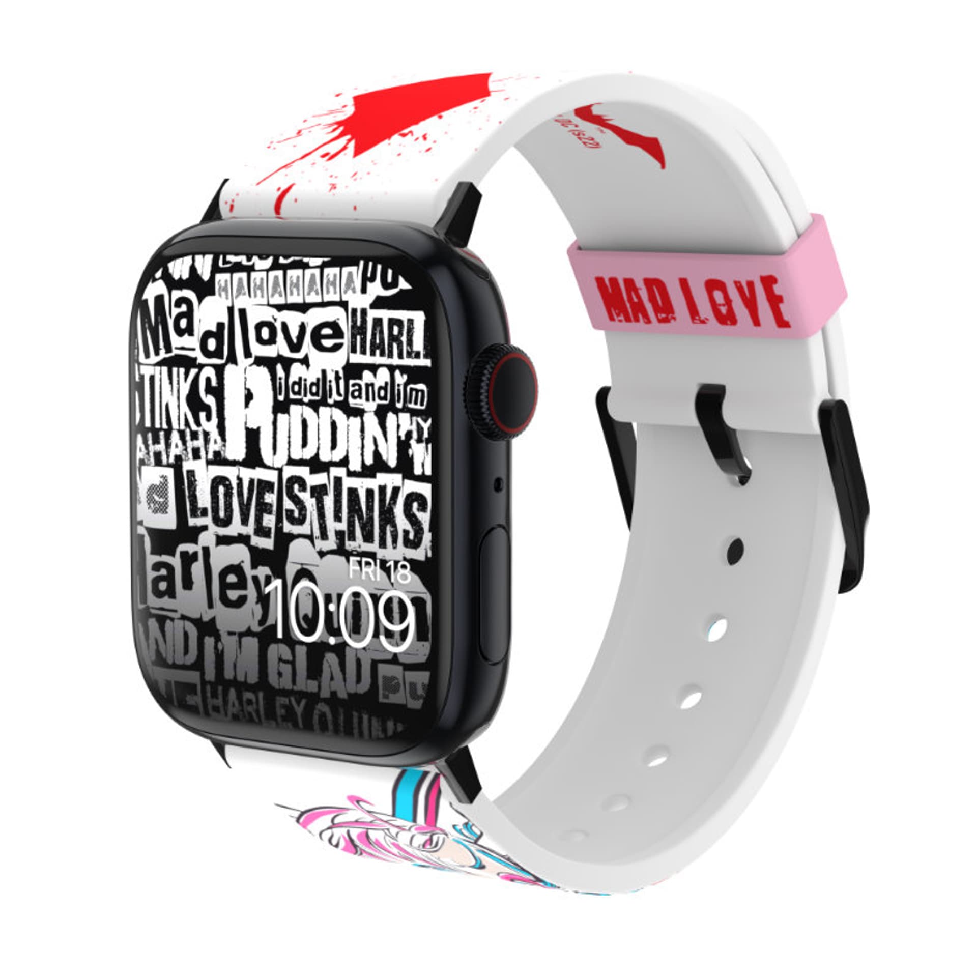 

DC Comics - Pasek do Apple Watch 38/40/41/42/44/45/49 mm (Harley Quinn Manga - Love Stinks)